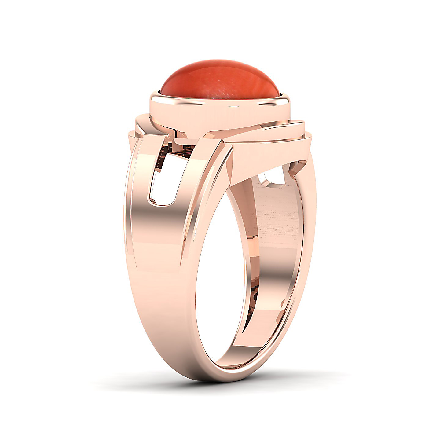 The Era Bezel Red Coral Ring