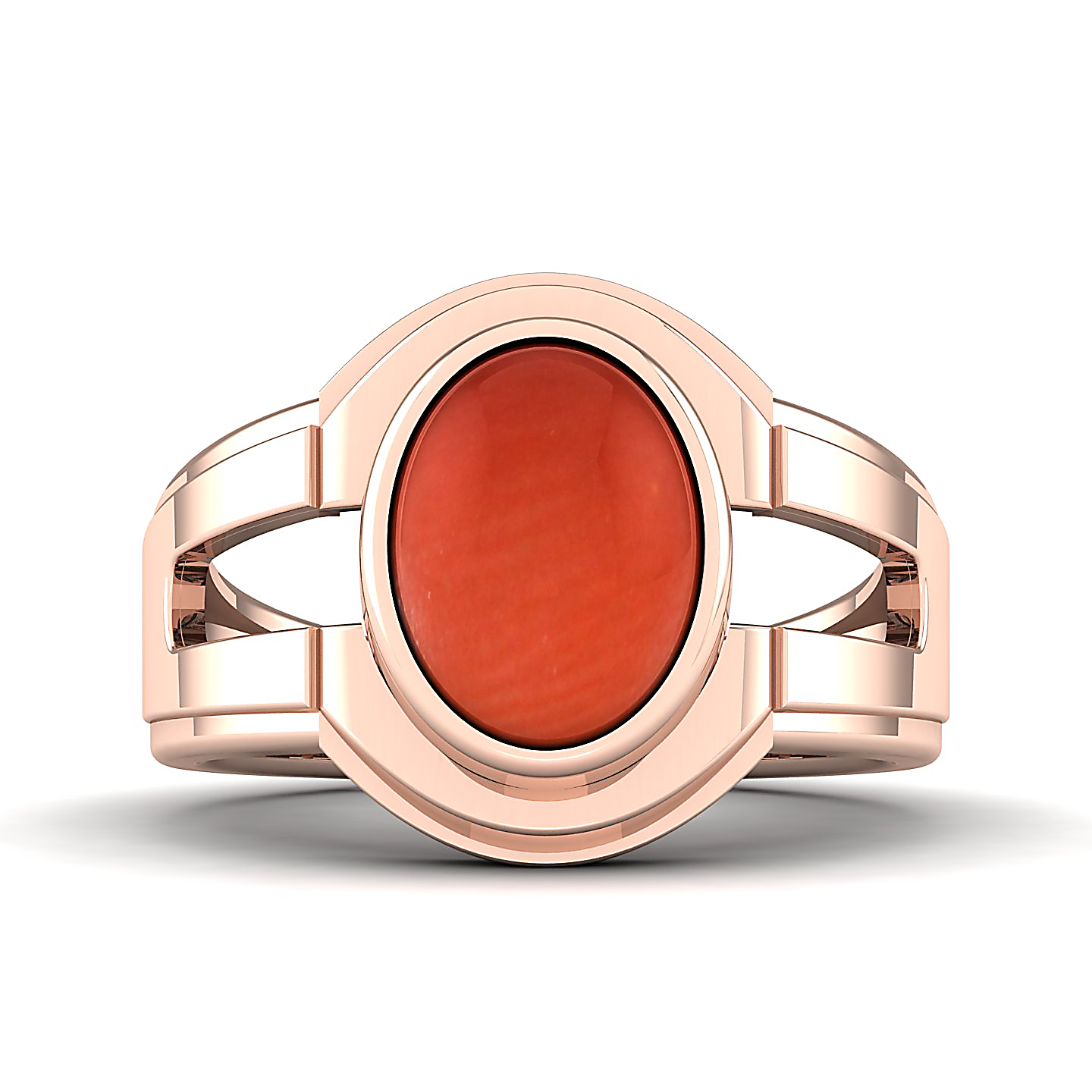 The Era Bezel Red Coral Ring