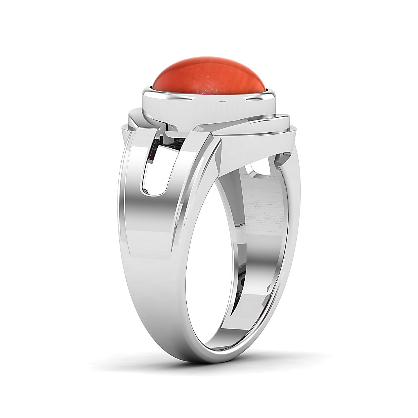 The Era Bezel Red Coral Ring