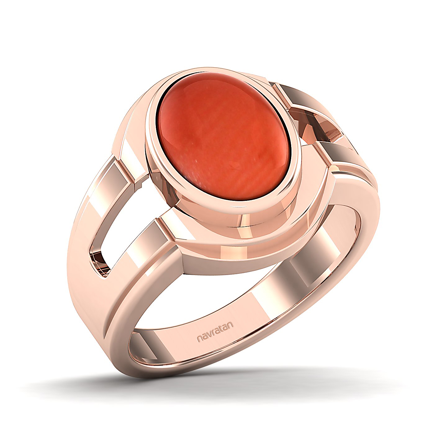 The Era Bezel Red Coral Ring