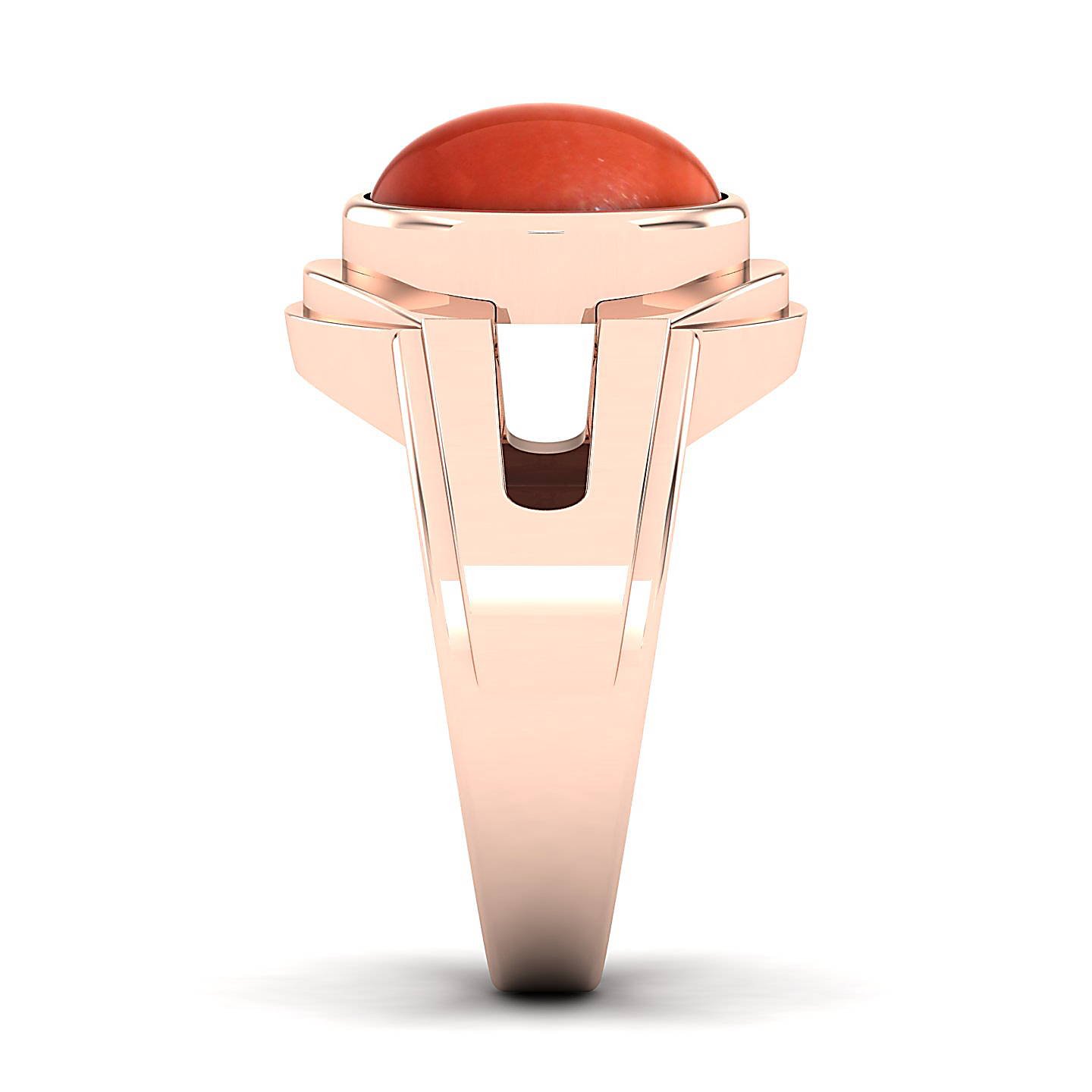 The Era Bezel Red Coral Ring
