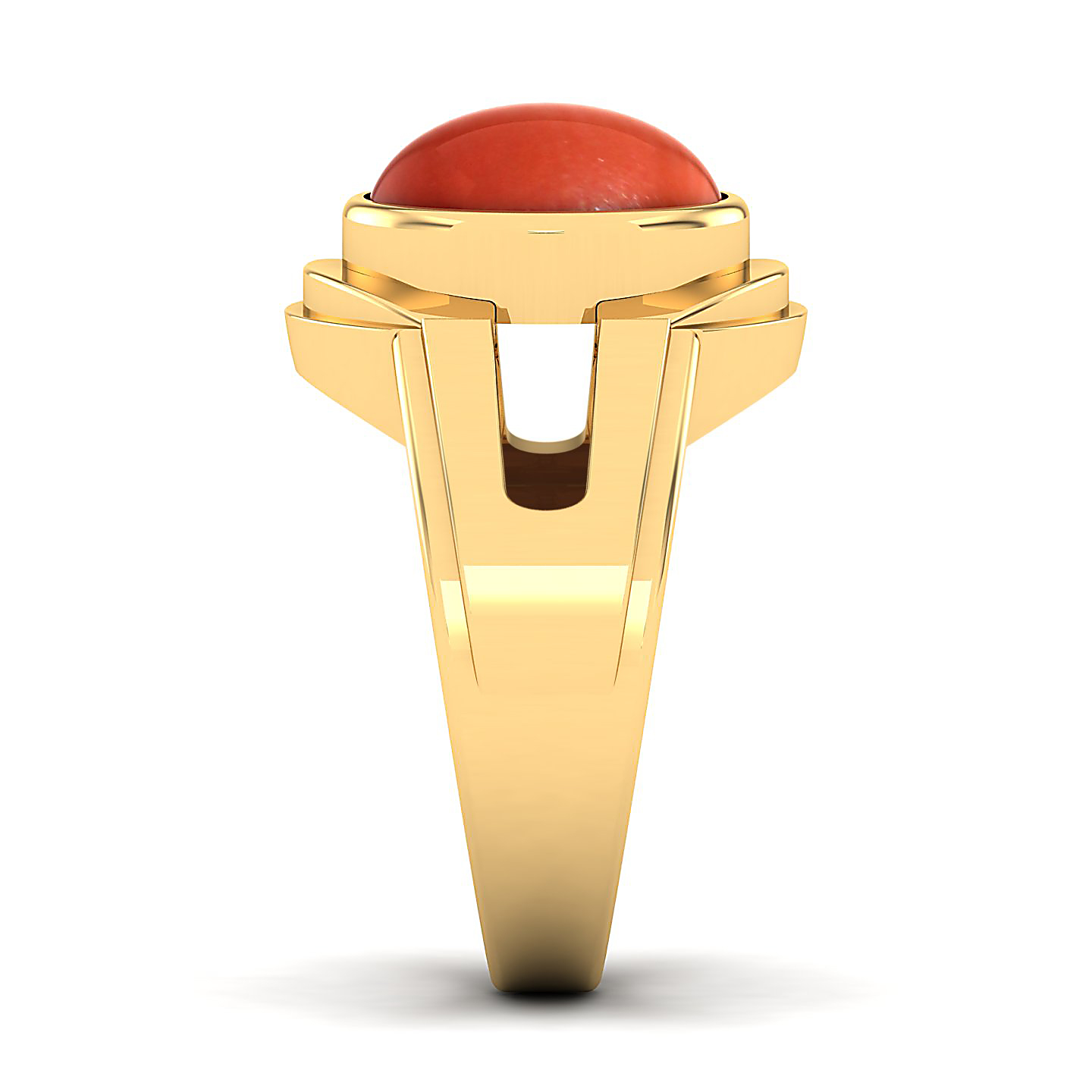 The Era Bezel Red Coral Ring