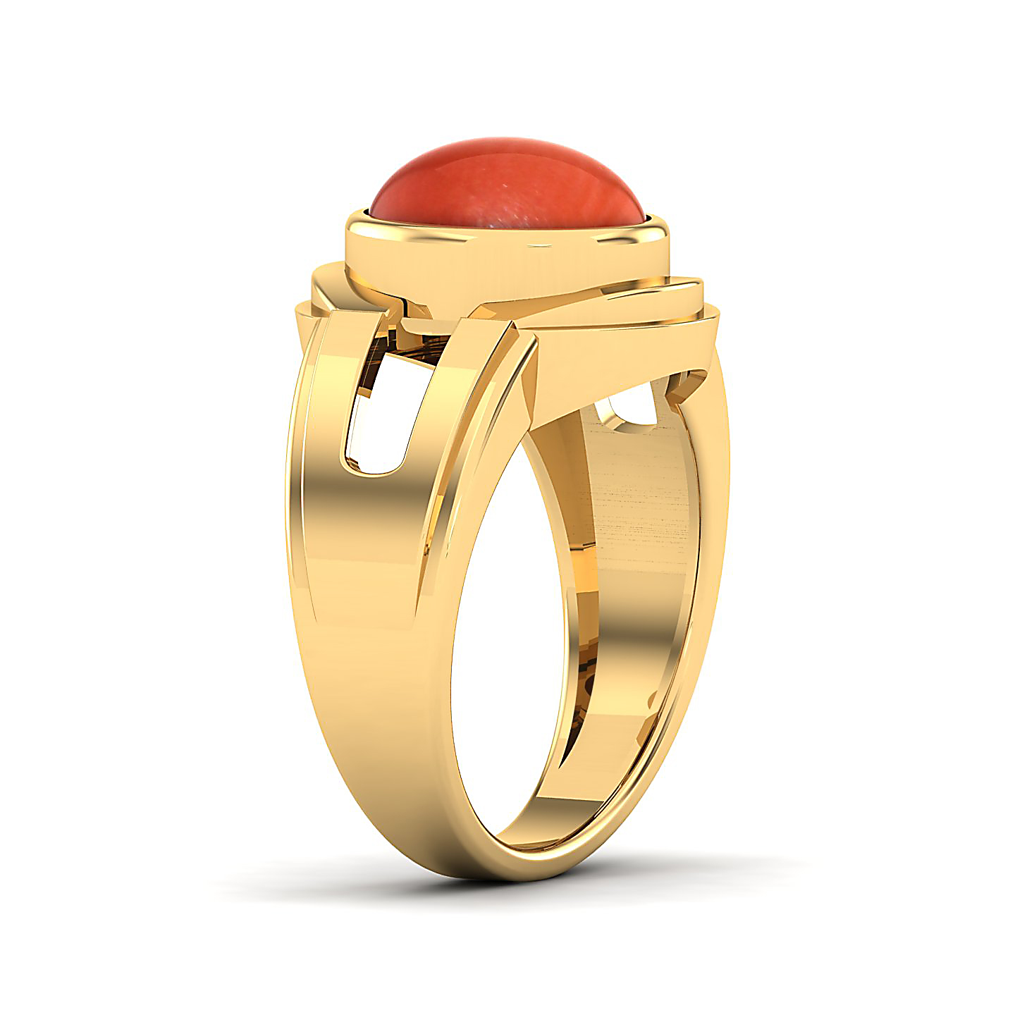 The Era Bezel Red Coral Ring