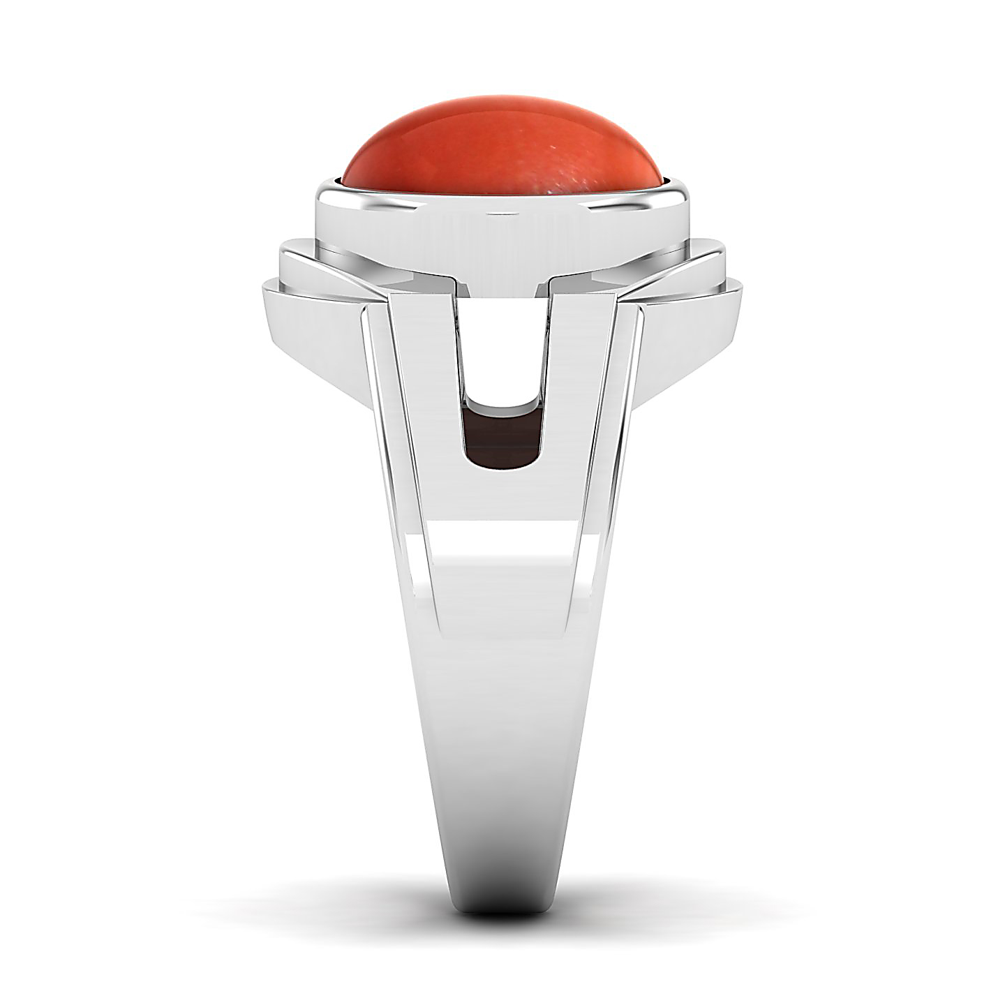The Era Bezel Red Coral Ring