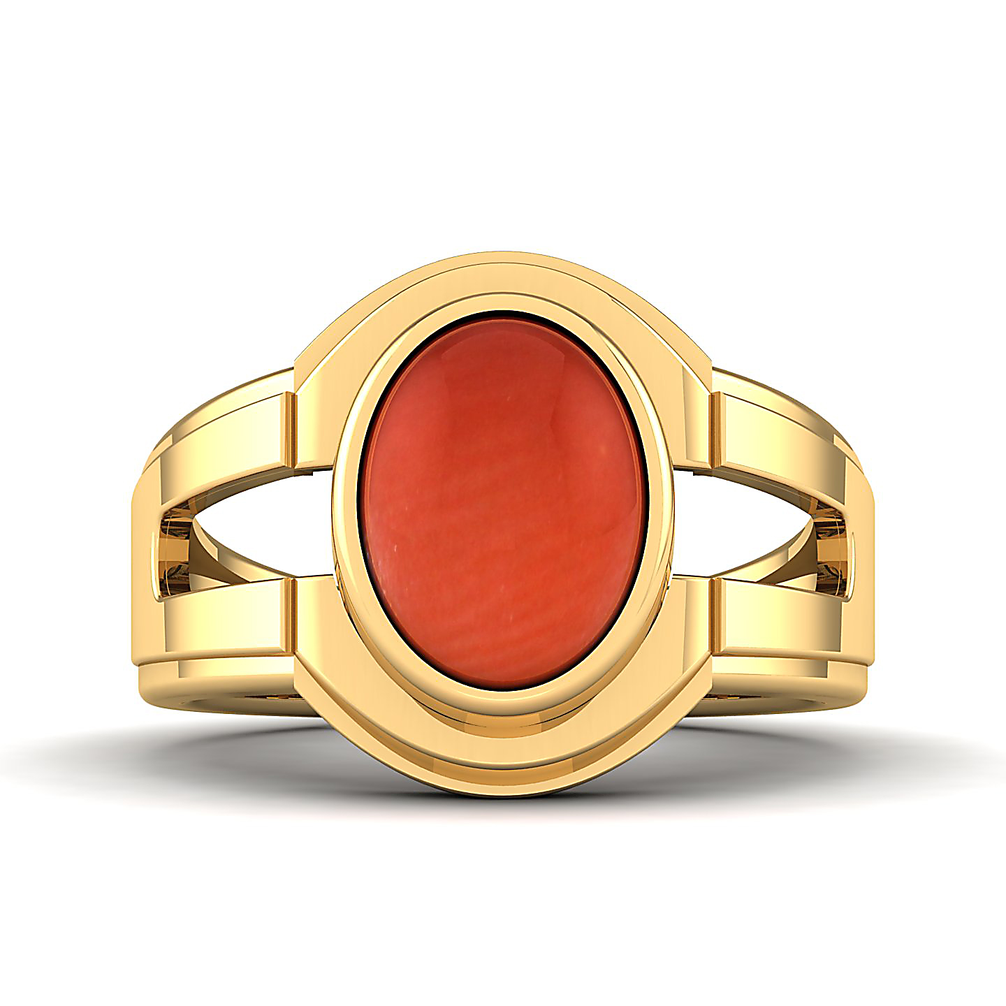 The Era Bezel Red Coral Ring