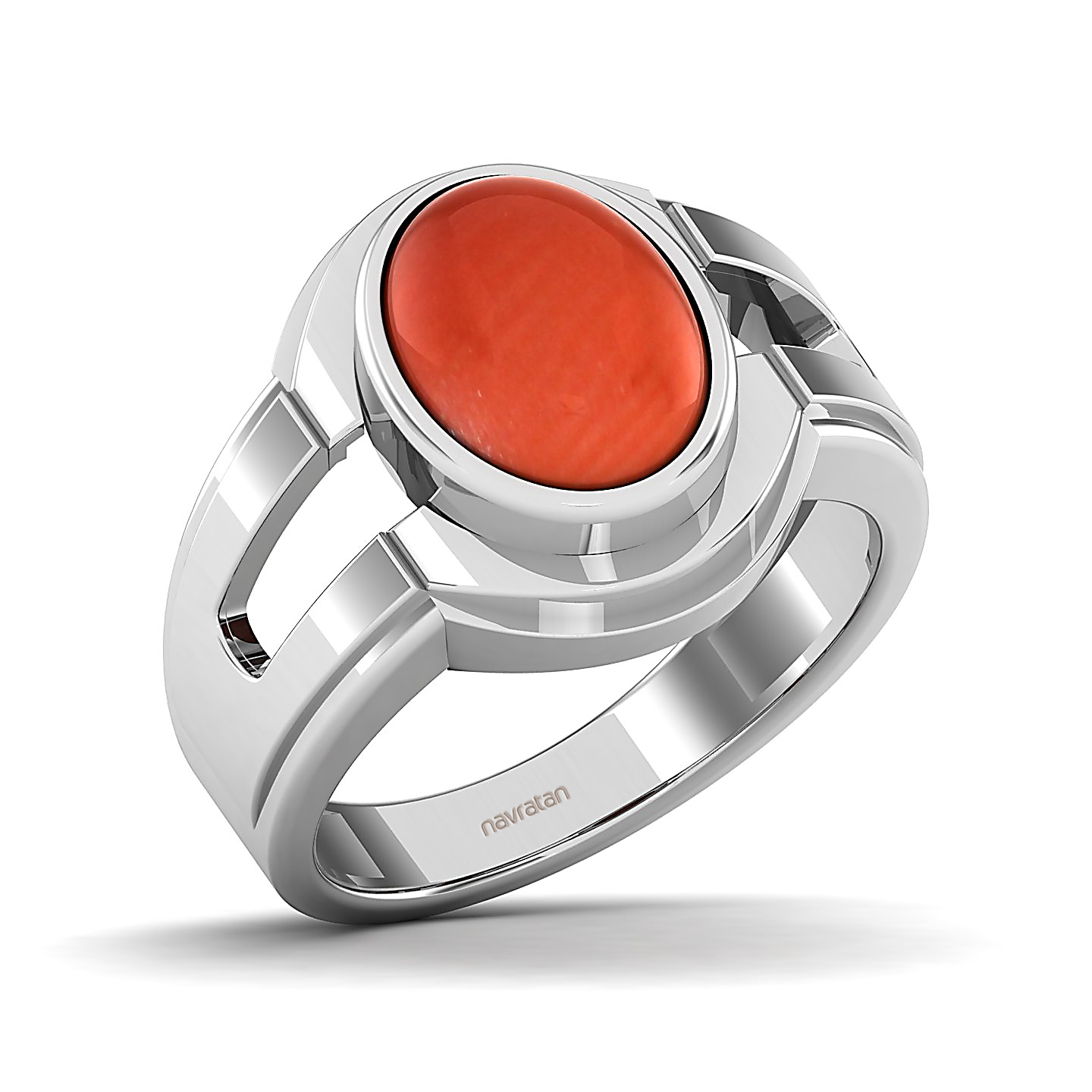The Era Bezel Red Coral Ring