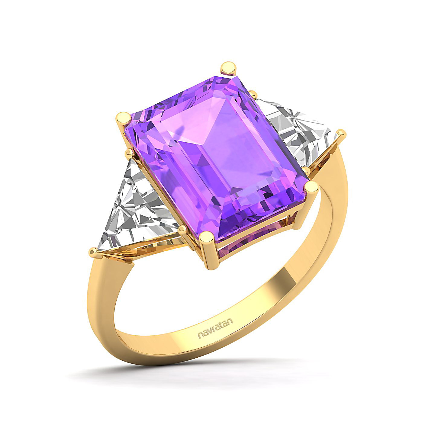 The Eternal Three Stone Amethyst Ring