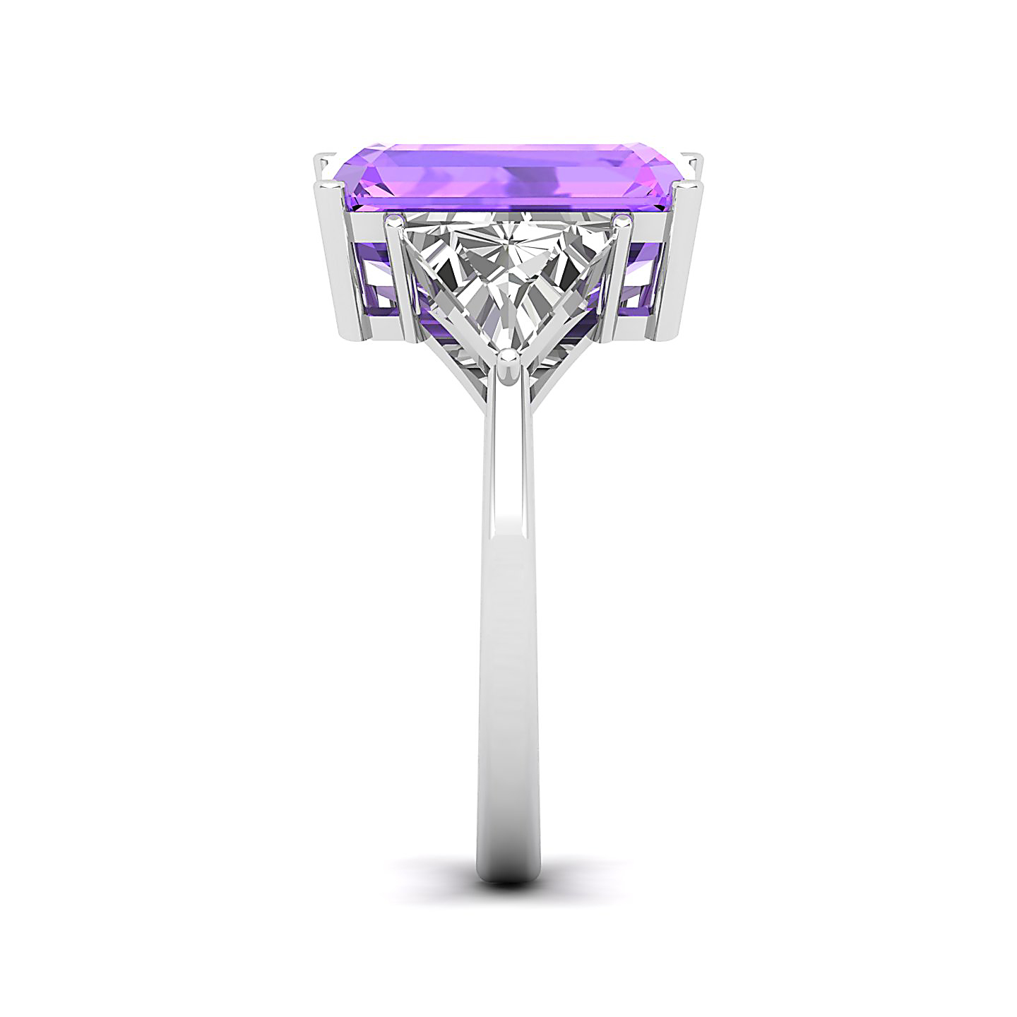 The Eternal Three Stone Amethyst Ring