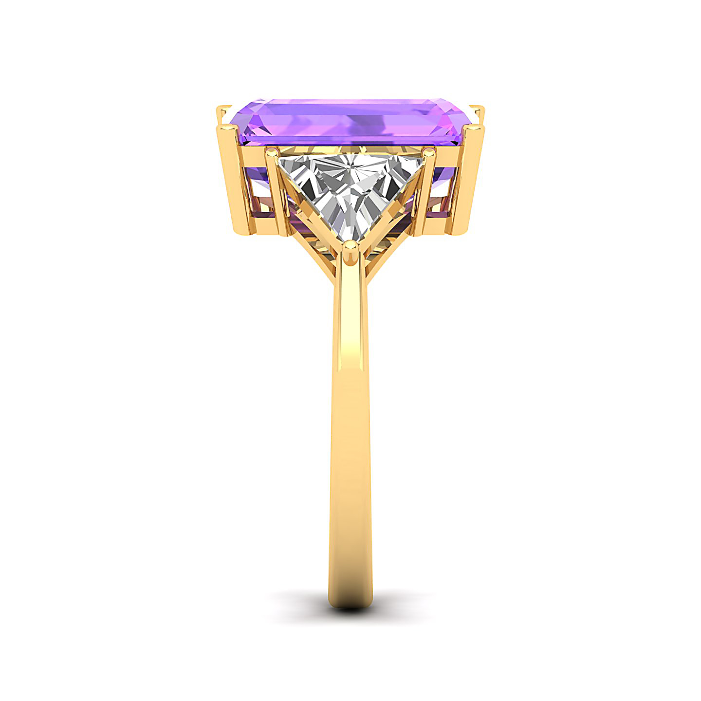The Eternal Three Stone Amethyst Ring