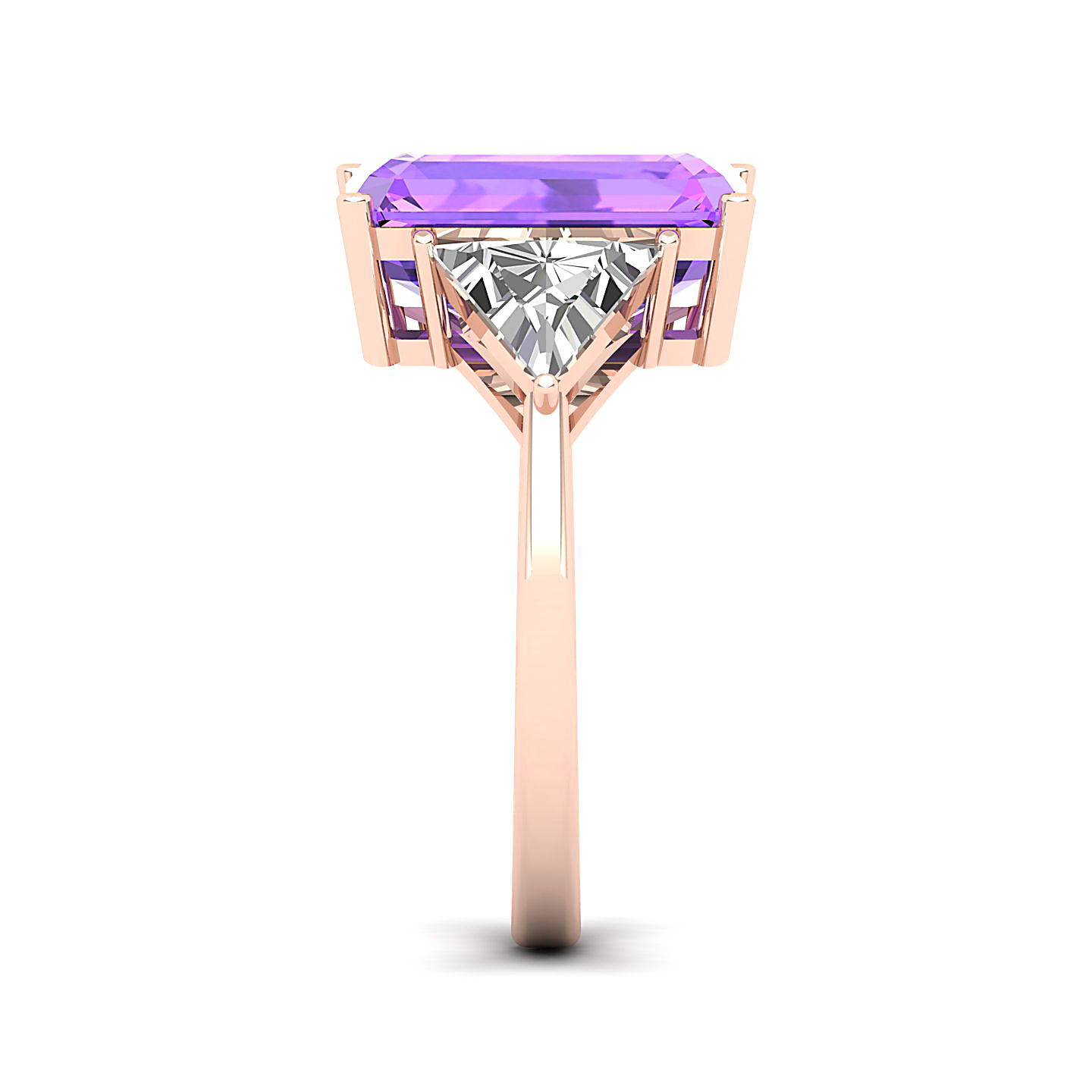 The Eternal Three Stone Amethyst Ring
