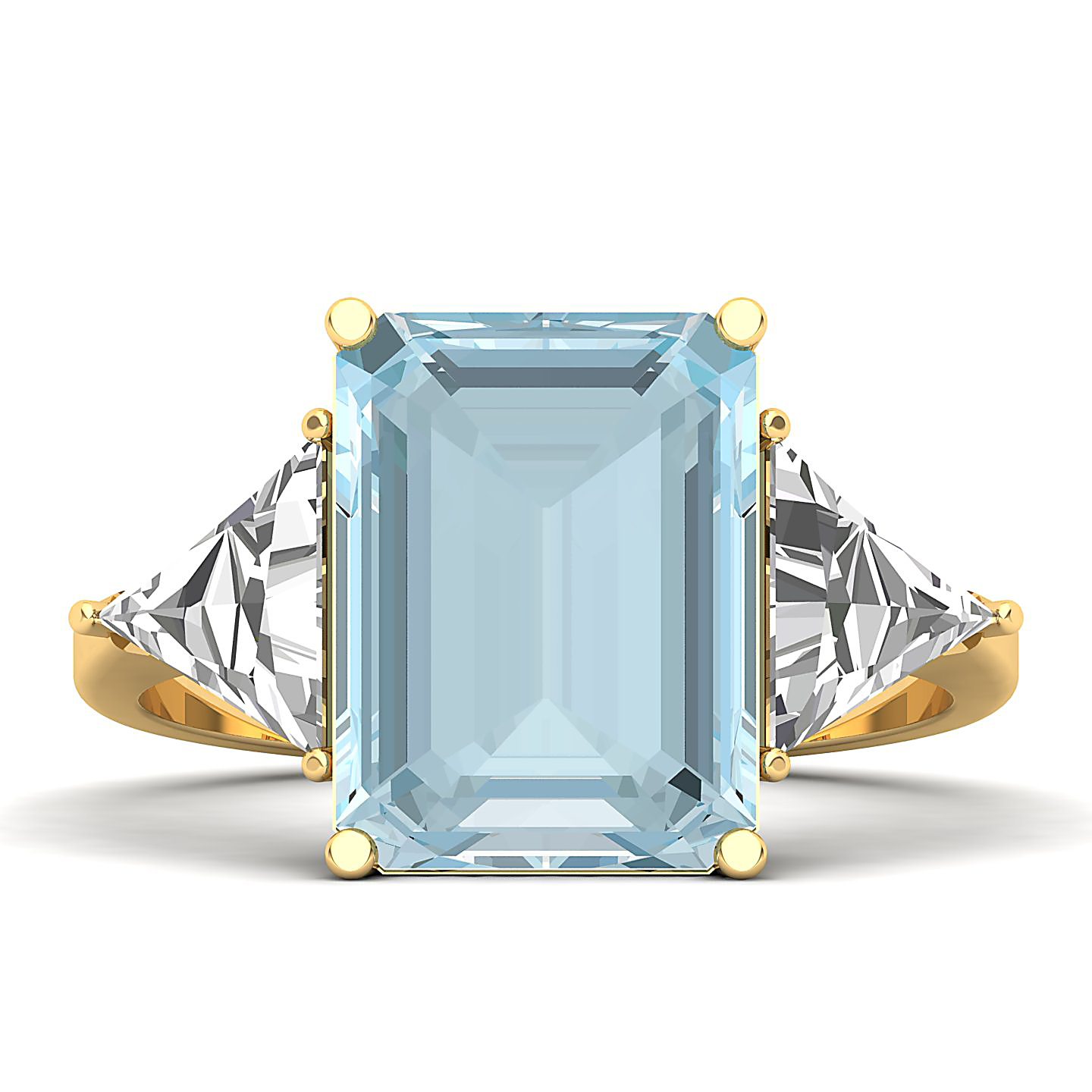 The Eternal Three Stone Aquamarine Ring