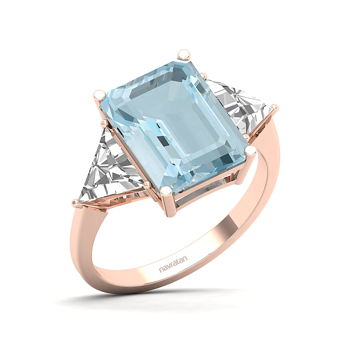 The Eternal Three Stone Aquamarine Ring