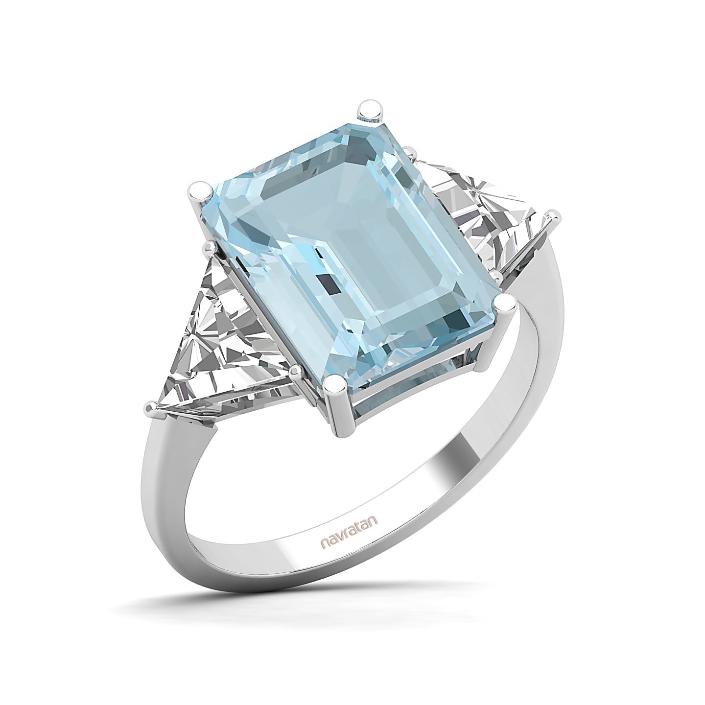 The Eternal Three Stone Aquamarine Ring
