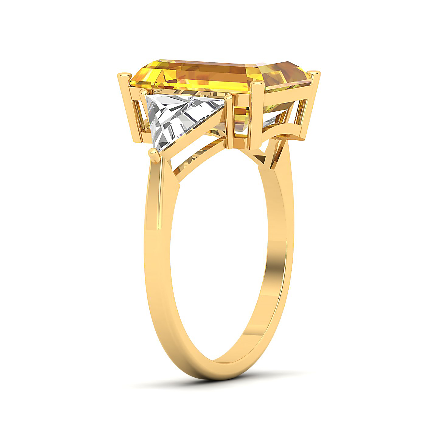 The Eternal Three Stone Yellow Sapphire Ring