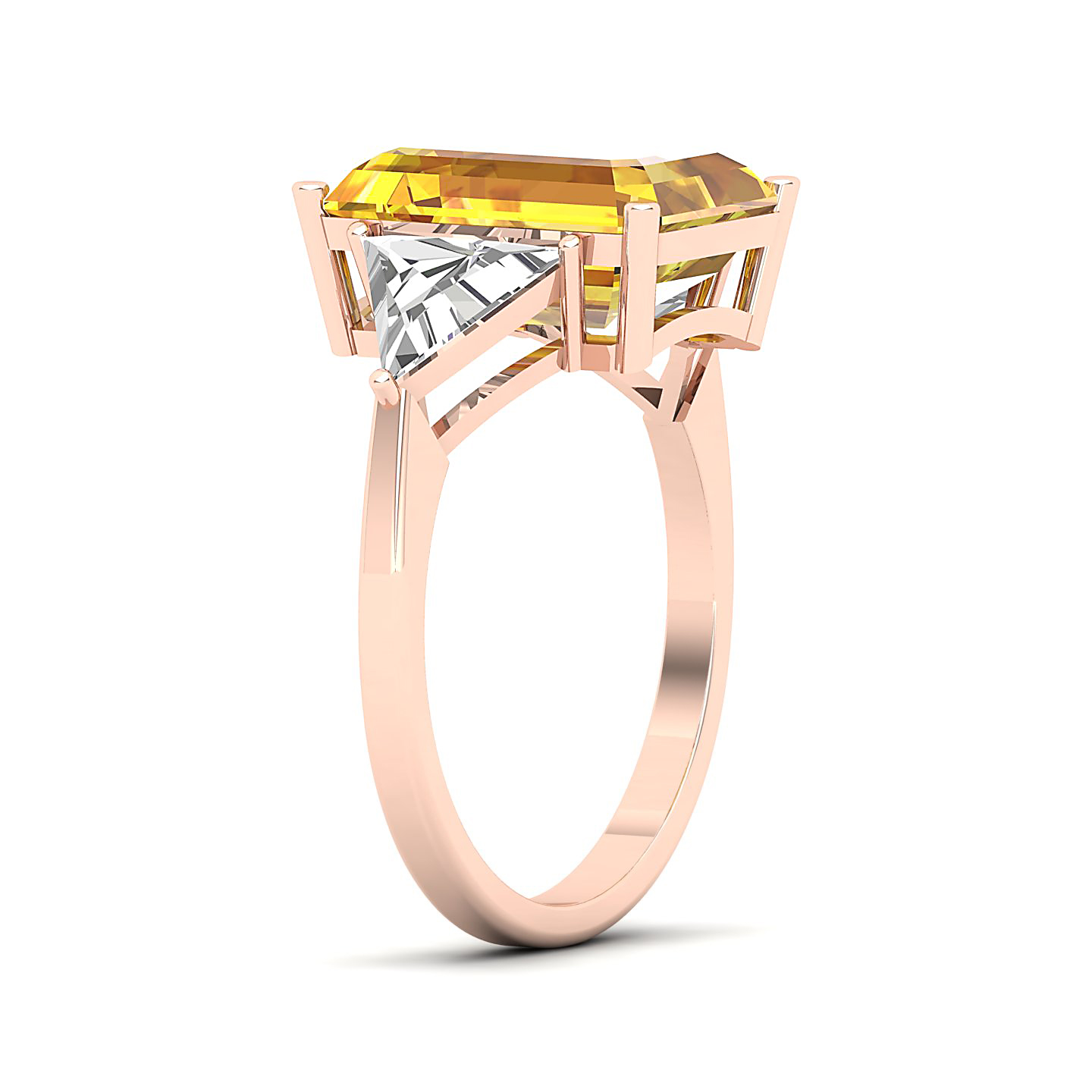 The Eternal Three Stone Yellow Sapphire Ring