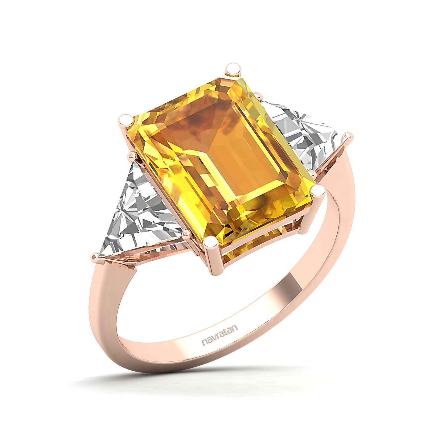 The Eternal Three Stone Yellow Sapphire Ring