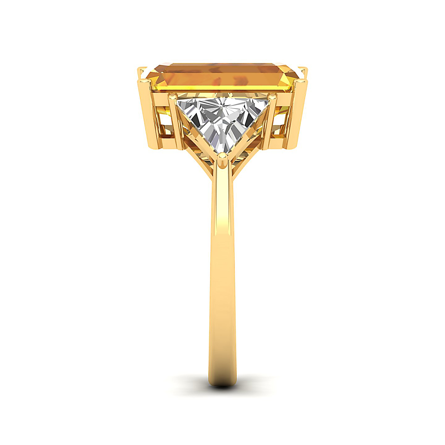 The Eternal Three Stone Yellow Sapphire Ring
