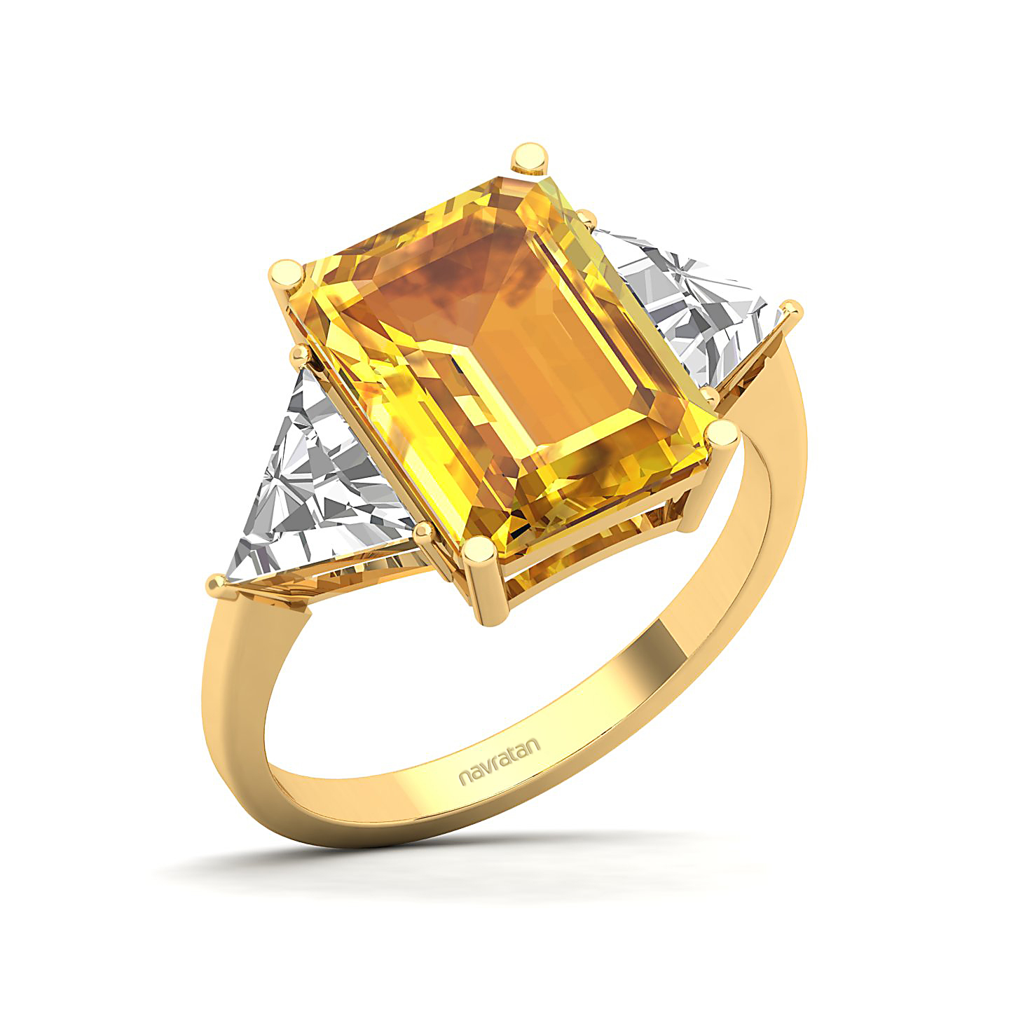 The Eternal Three Stone Yellow Sapphire Ring