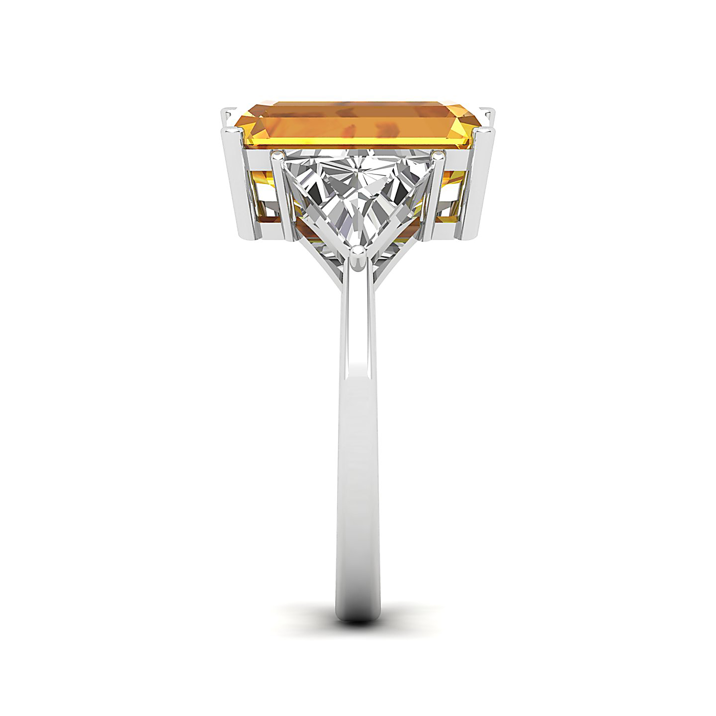 The Eternal Three Stone Yellow Sapphire Ring