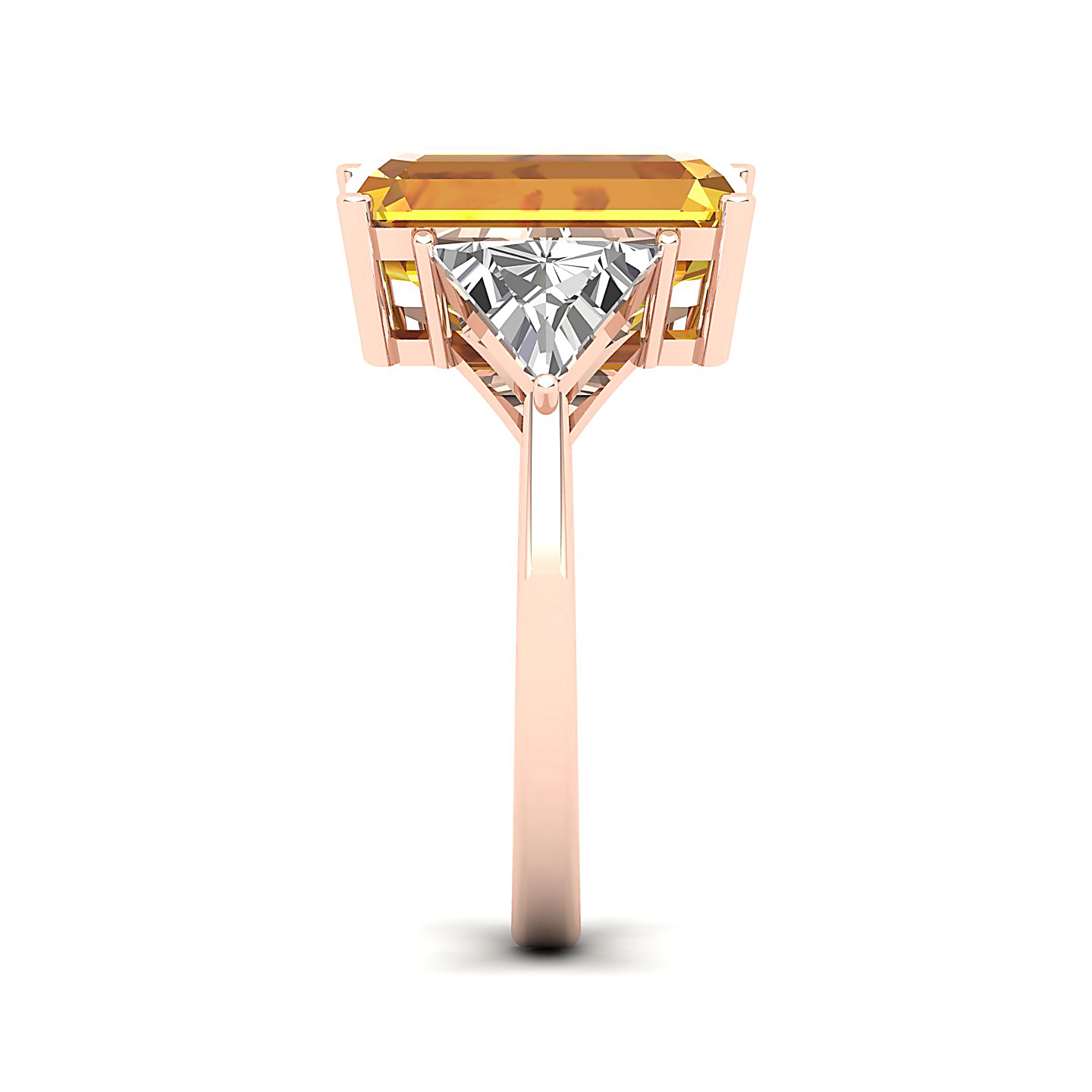 The Eternal Three Stone Yellow Sapphire Ring