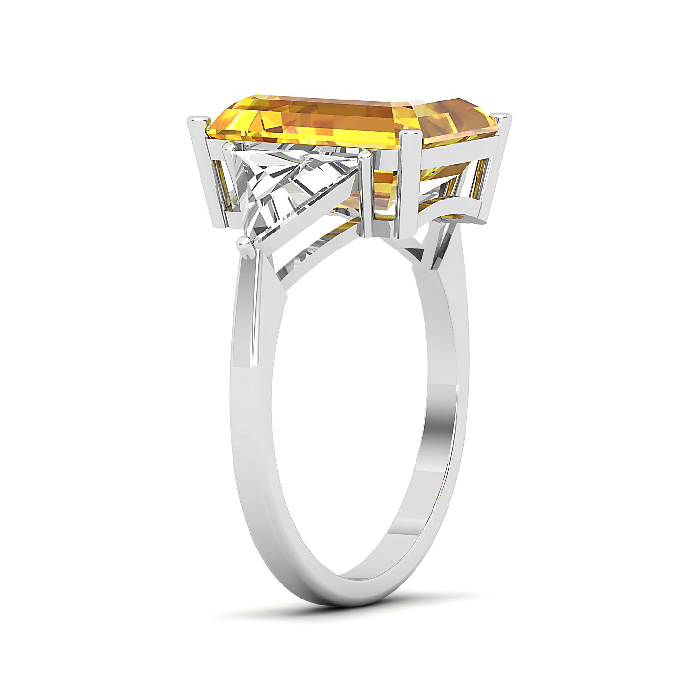 The Eternal Three Stone Yellow Sapphire Ring