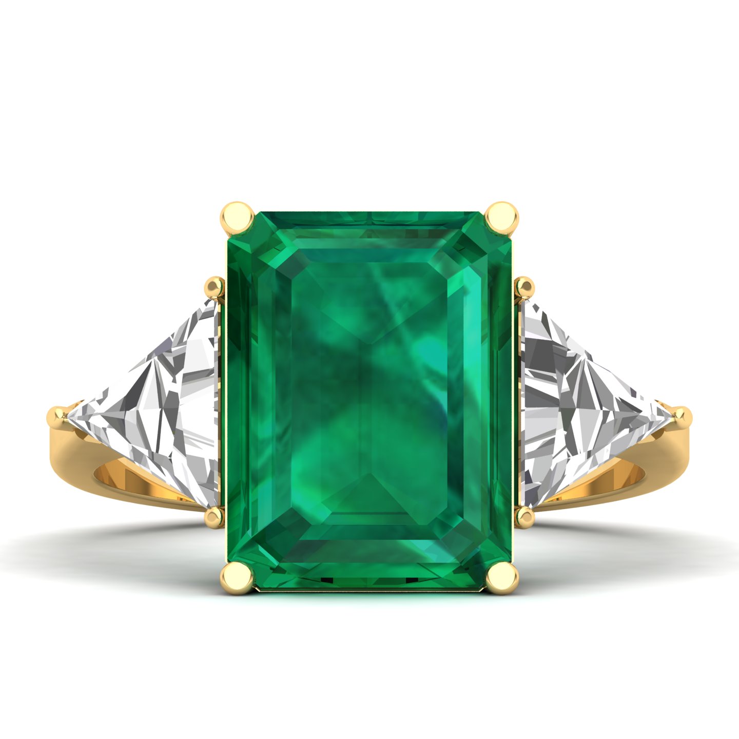 The Eternal Three StoneEmerald Ring
