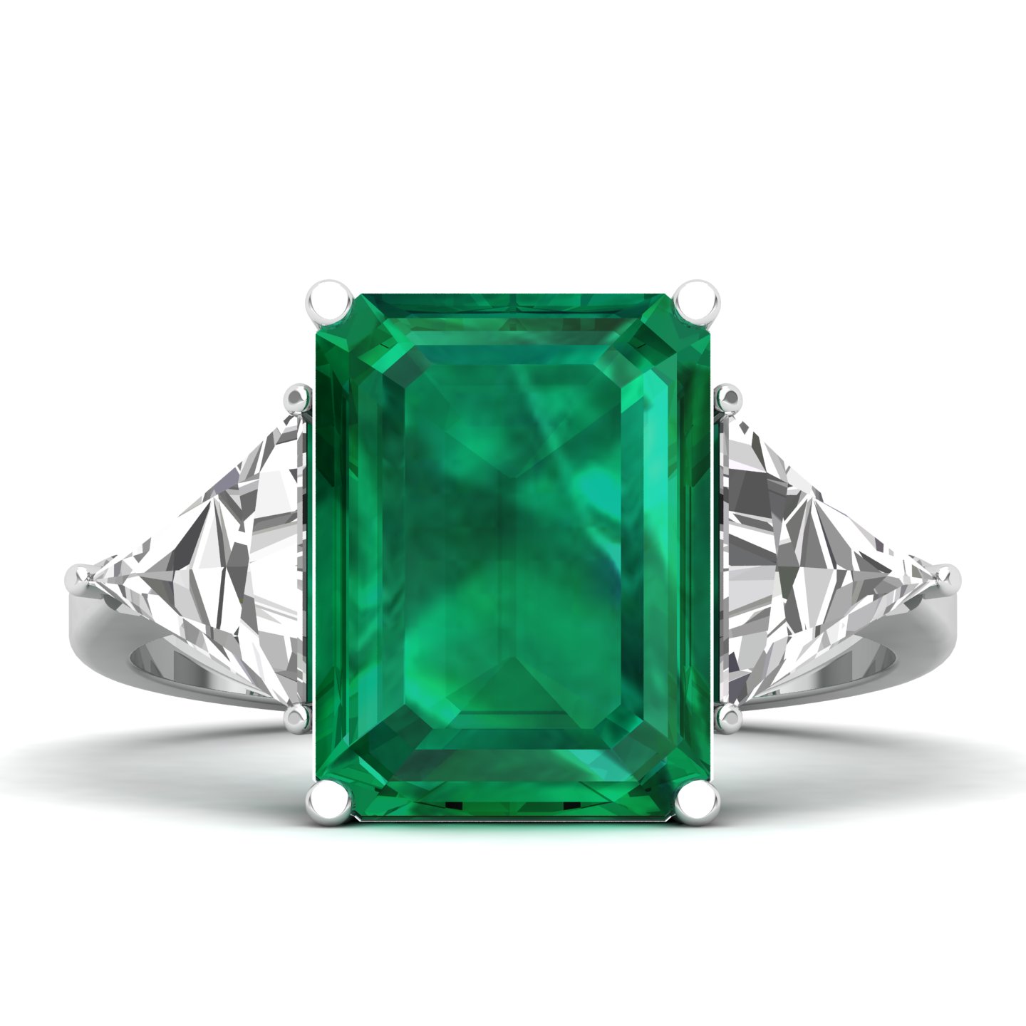 The Eternal Three StoneEmerald Ring