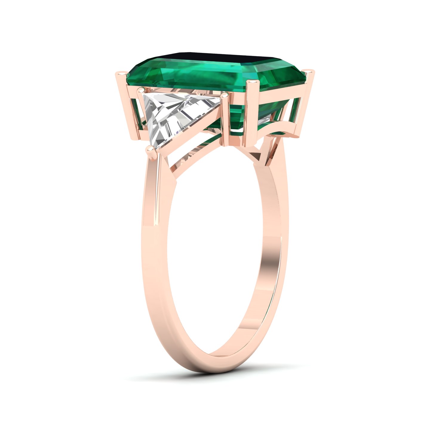 The Eternal Three StoneEmerald Ring