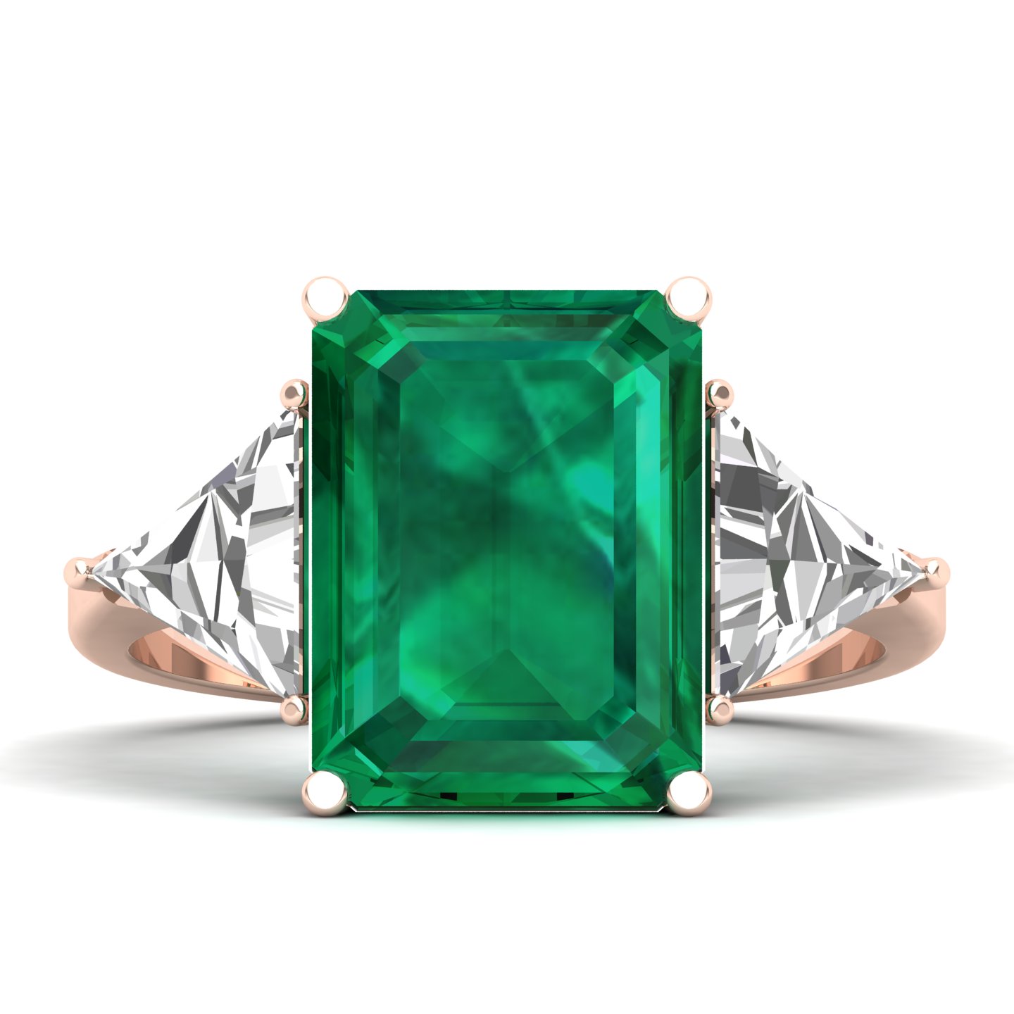 The Eternal Three StoneEmerald Ring