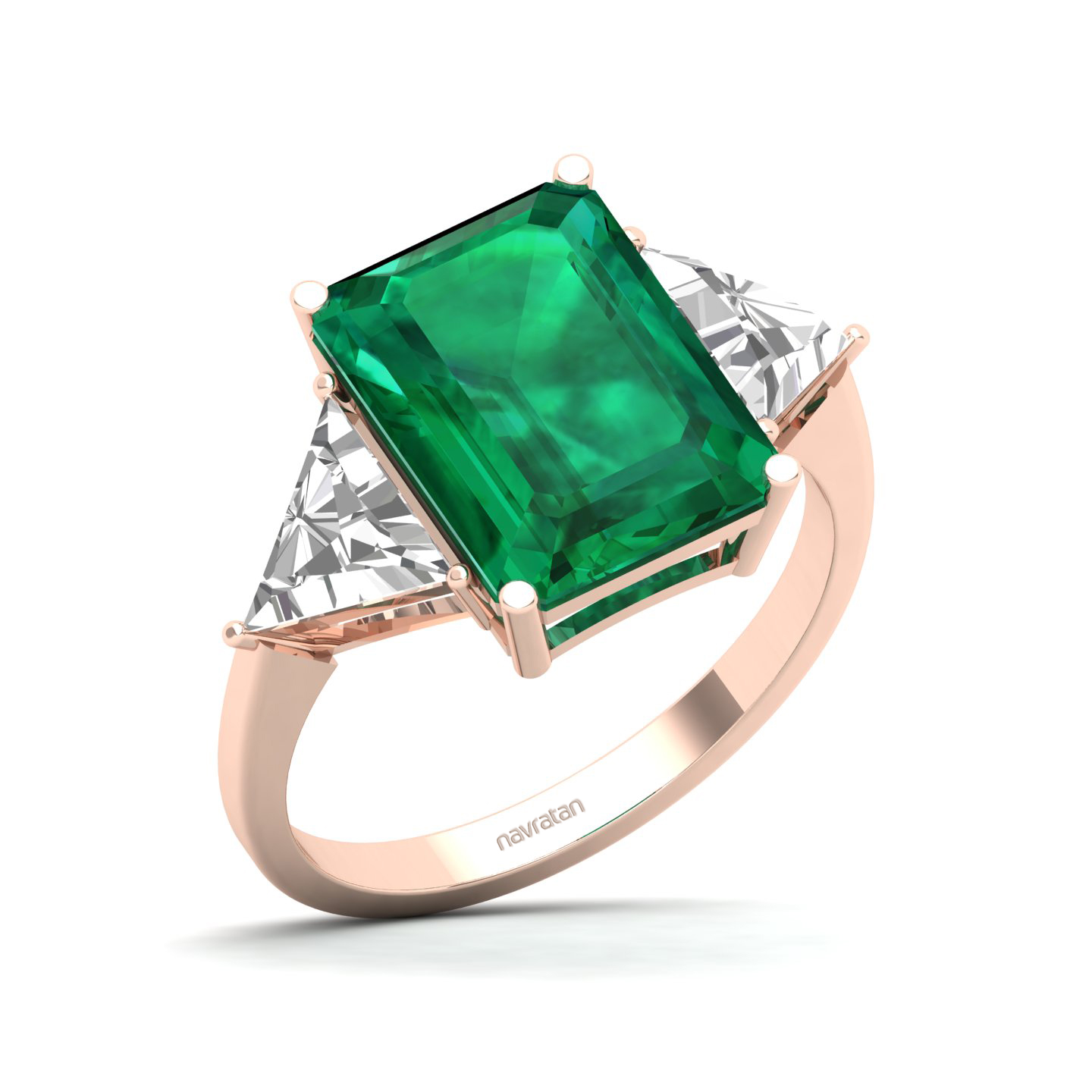 The Eternal Three StoneEmerald Ring