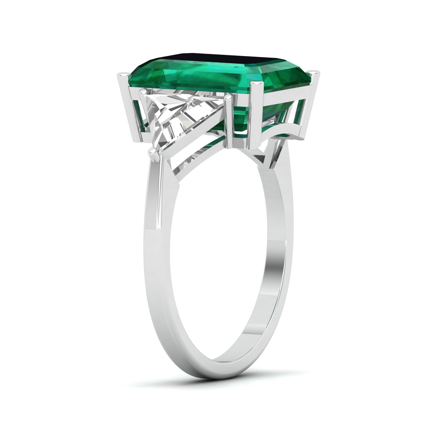 The Eternal Three StoneEmerald Ring