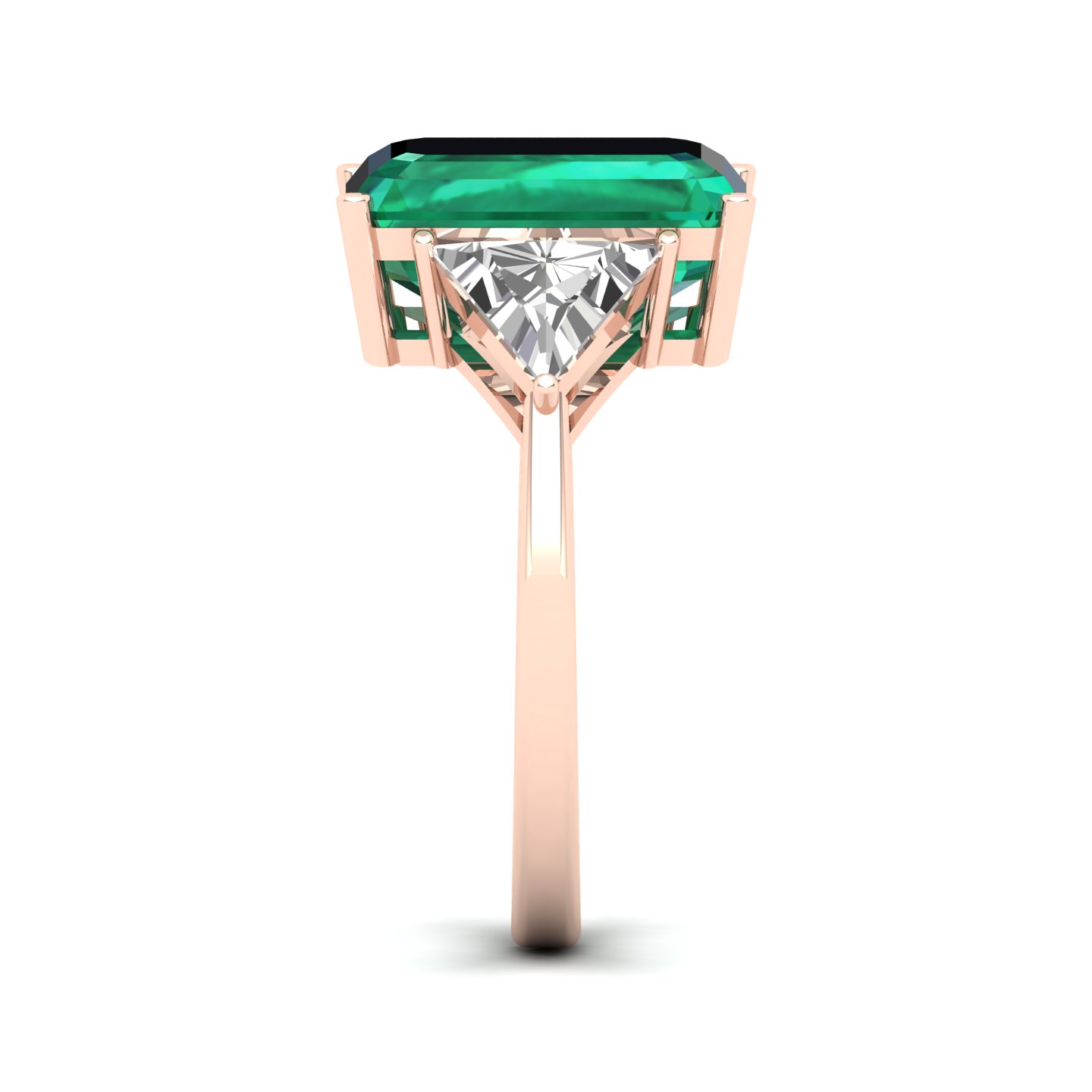 The Eternal Three StoneEmerald Ring