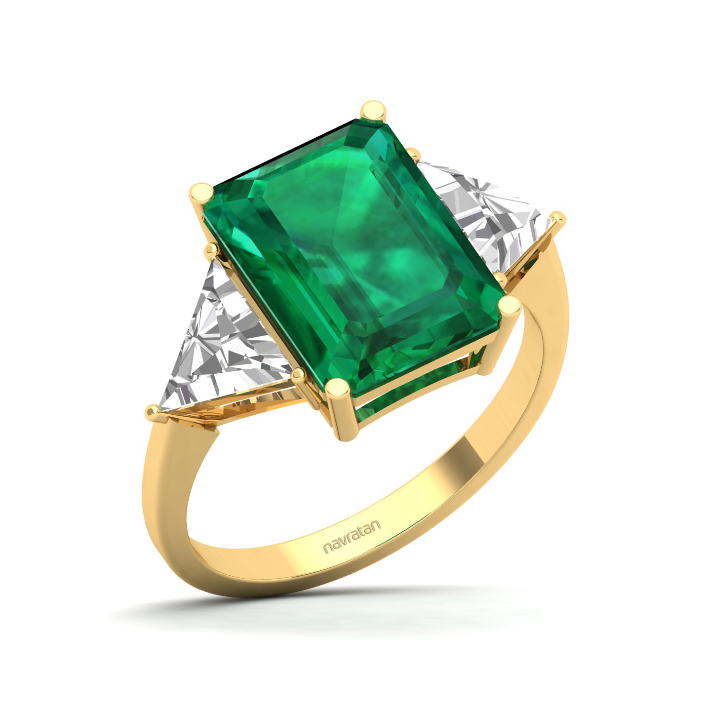 The Eternal Three StoneEmerald Ring