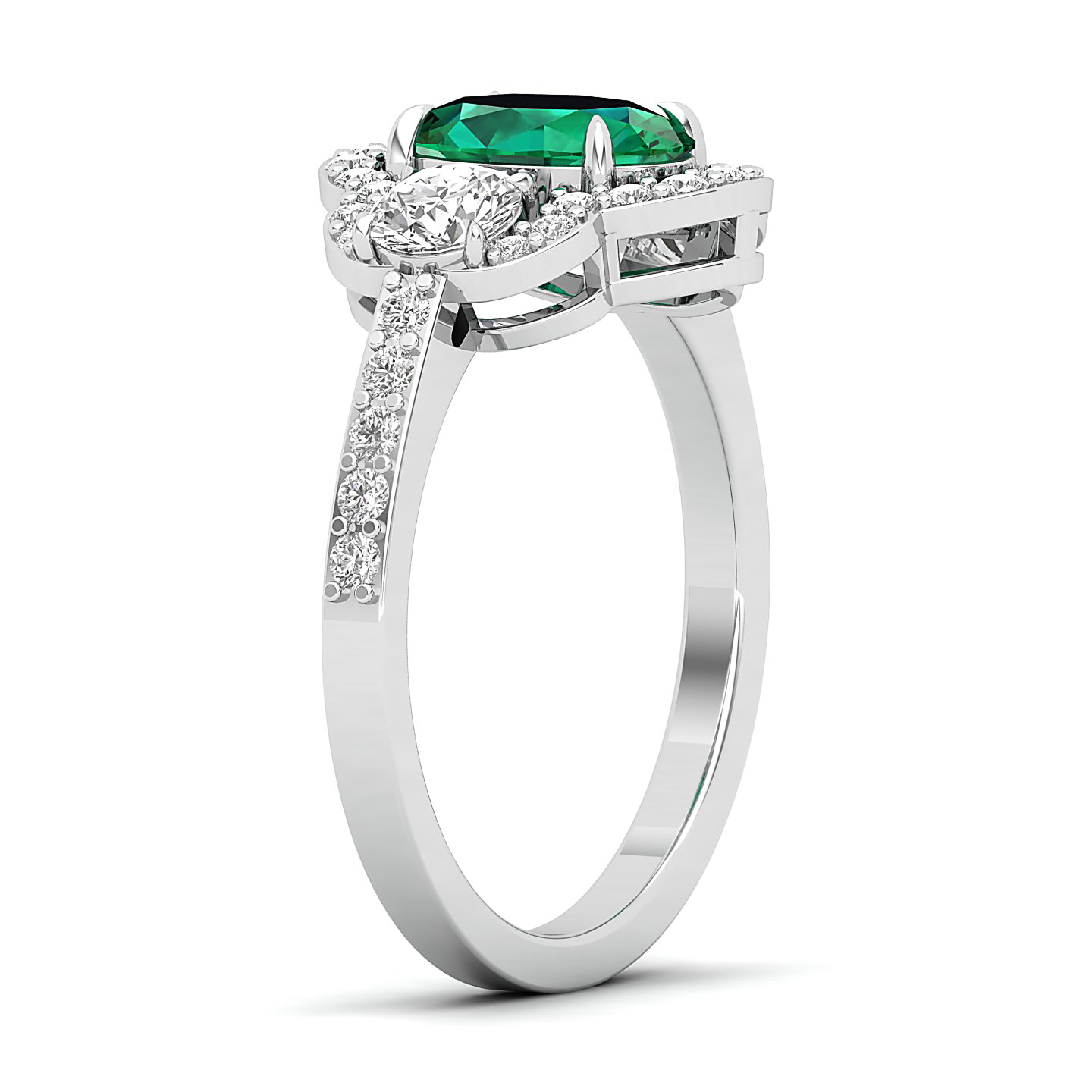 The Extravagant Cluster Emerald Ring