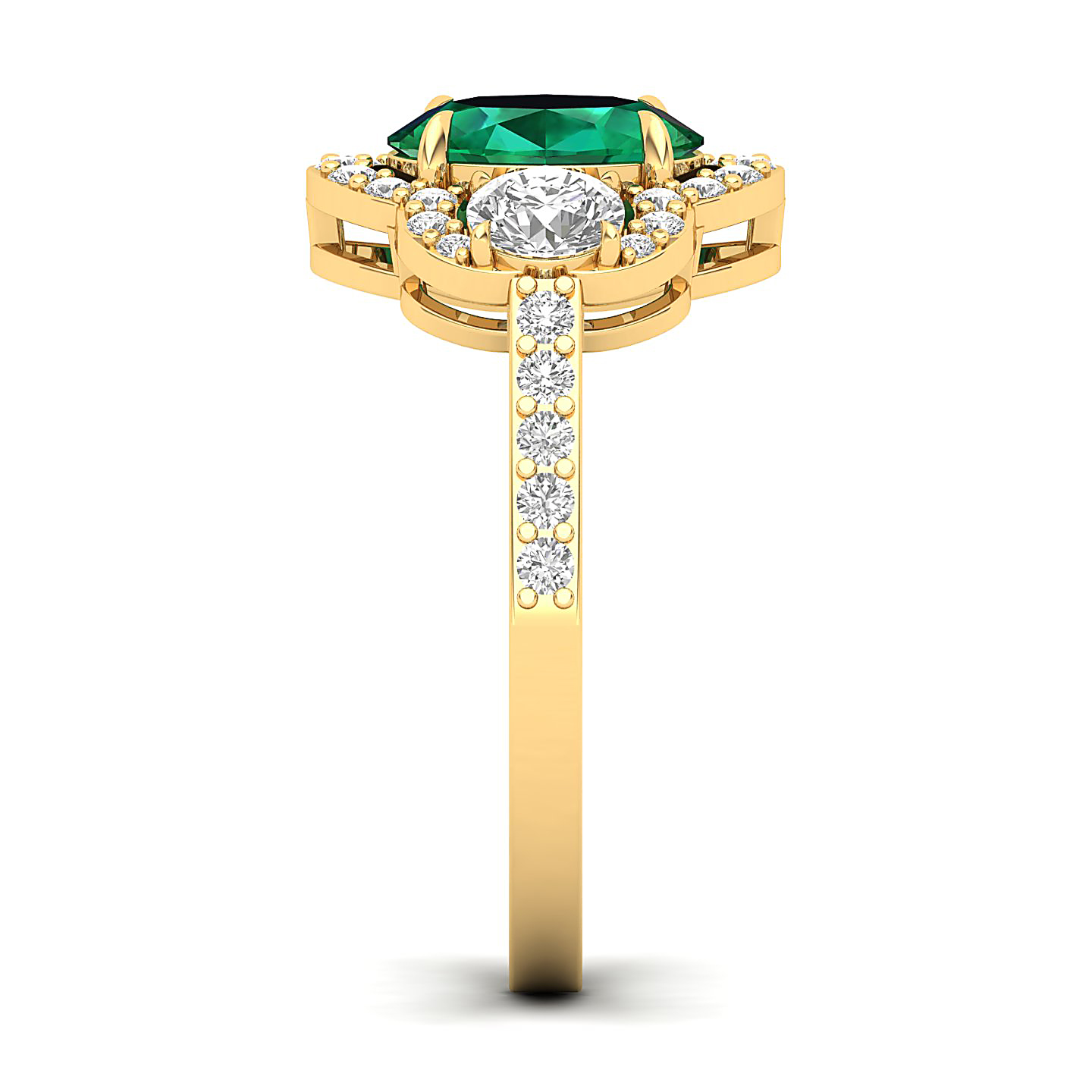 The Extravagant Cluster Emerald Ring