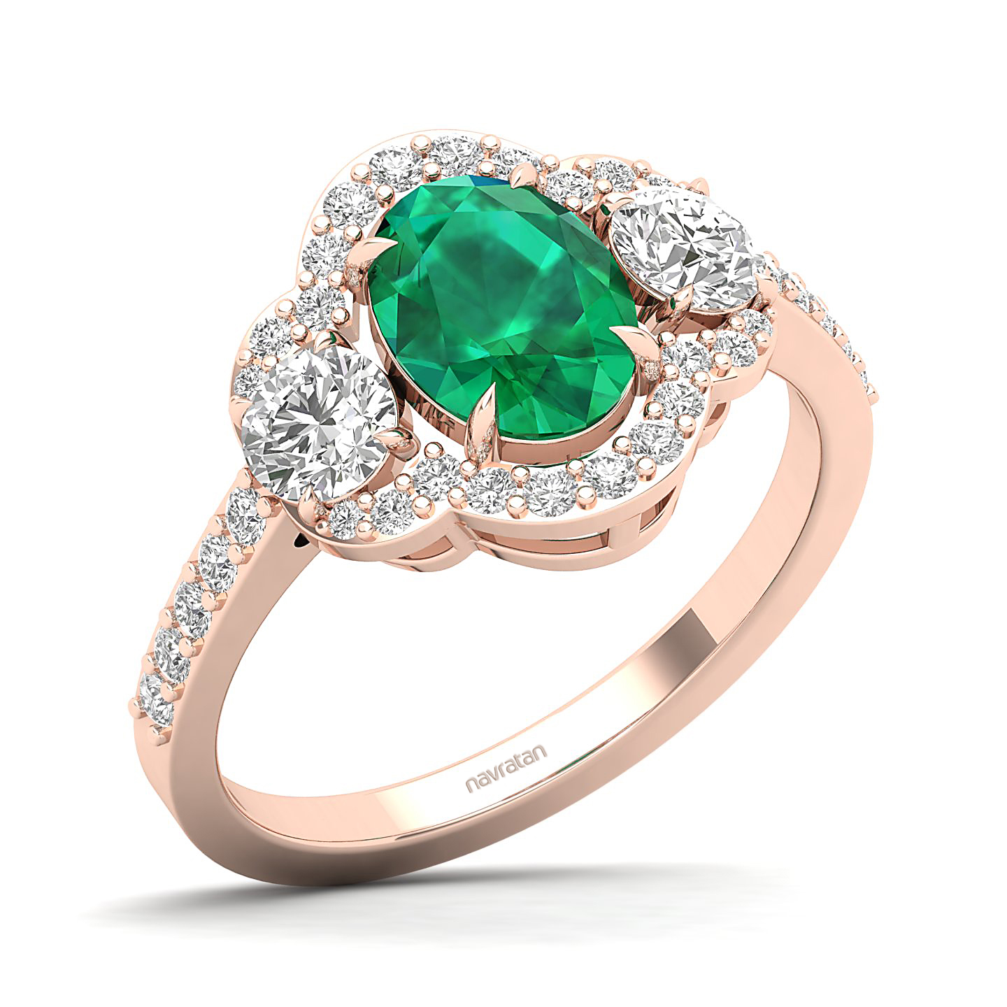 The Extravagant Cluster Emerald Ring