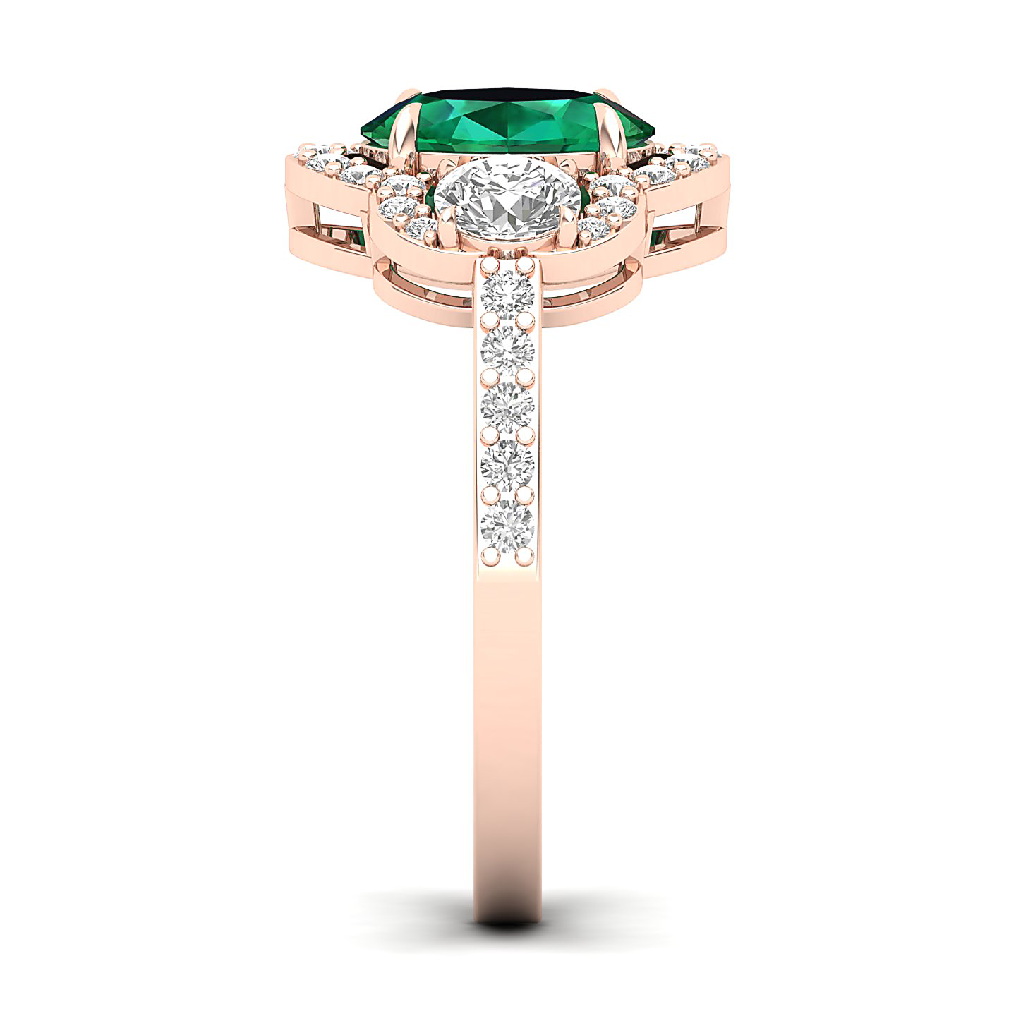 The Extravagant Cluster Emerald Ring