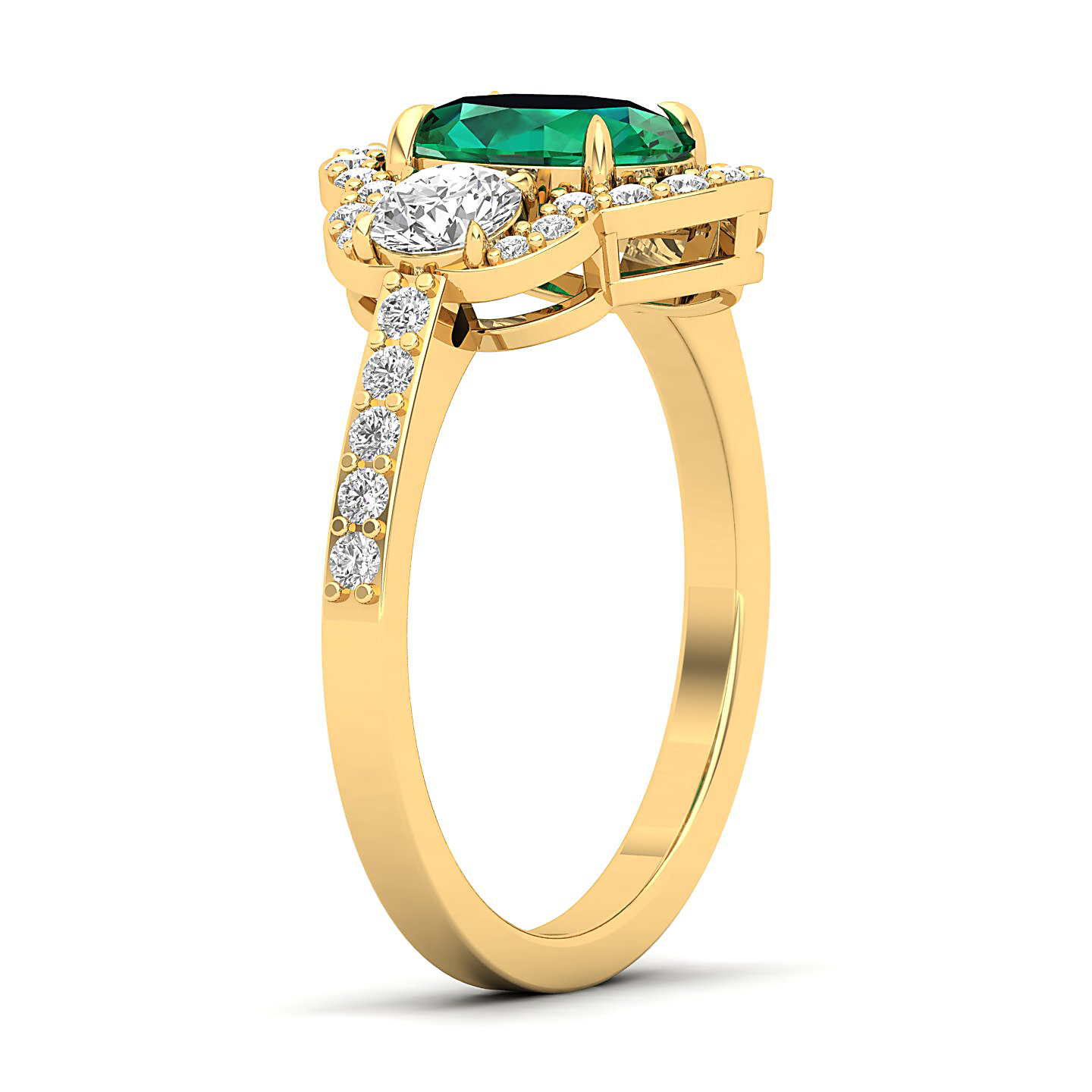 The Extravagant Cluster Emerald Ring