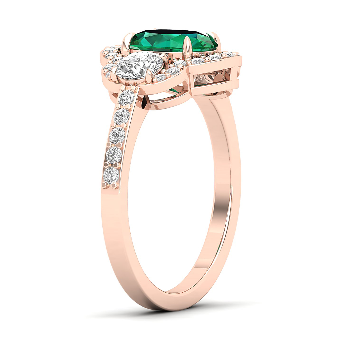 The Extravagant Cluster Emerald Ring