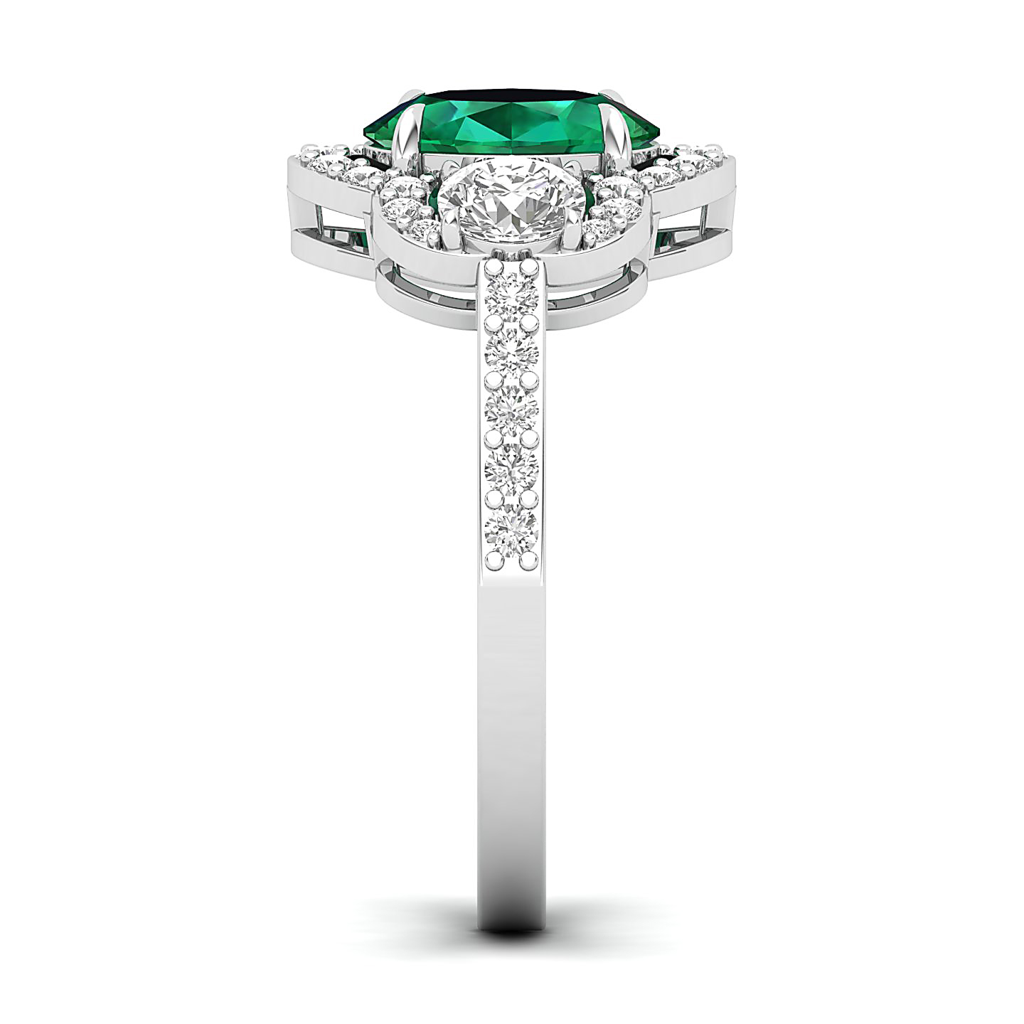 The Extravagant Cluster Emerald Ring