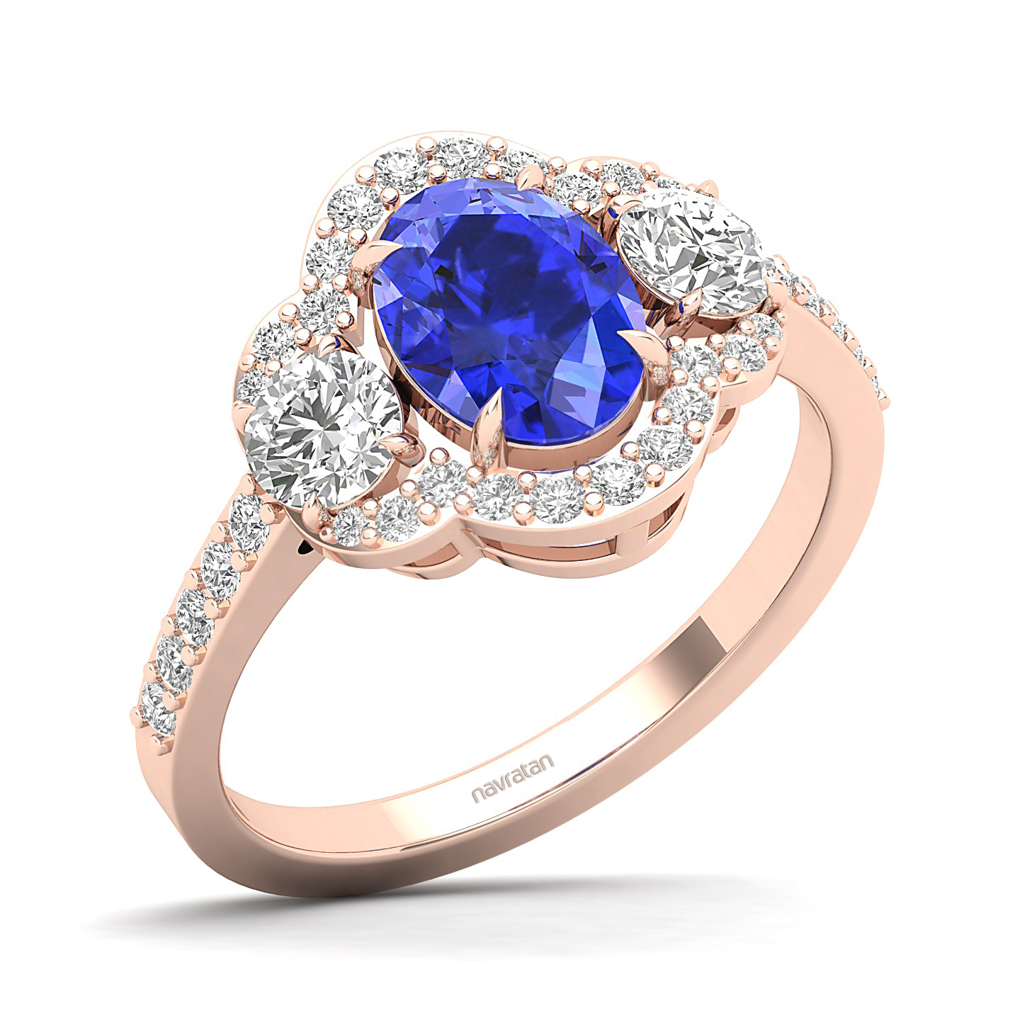The Extravagant Cluster Tanzanite Ring