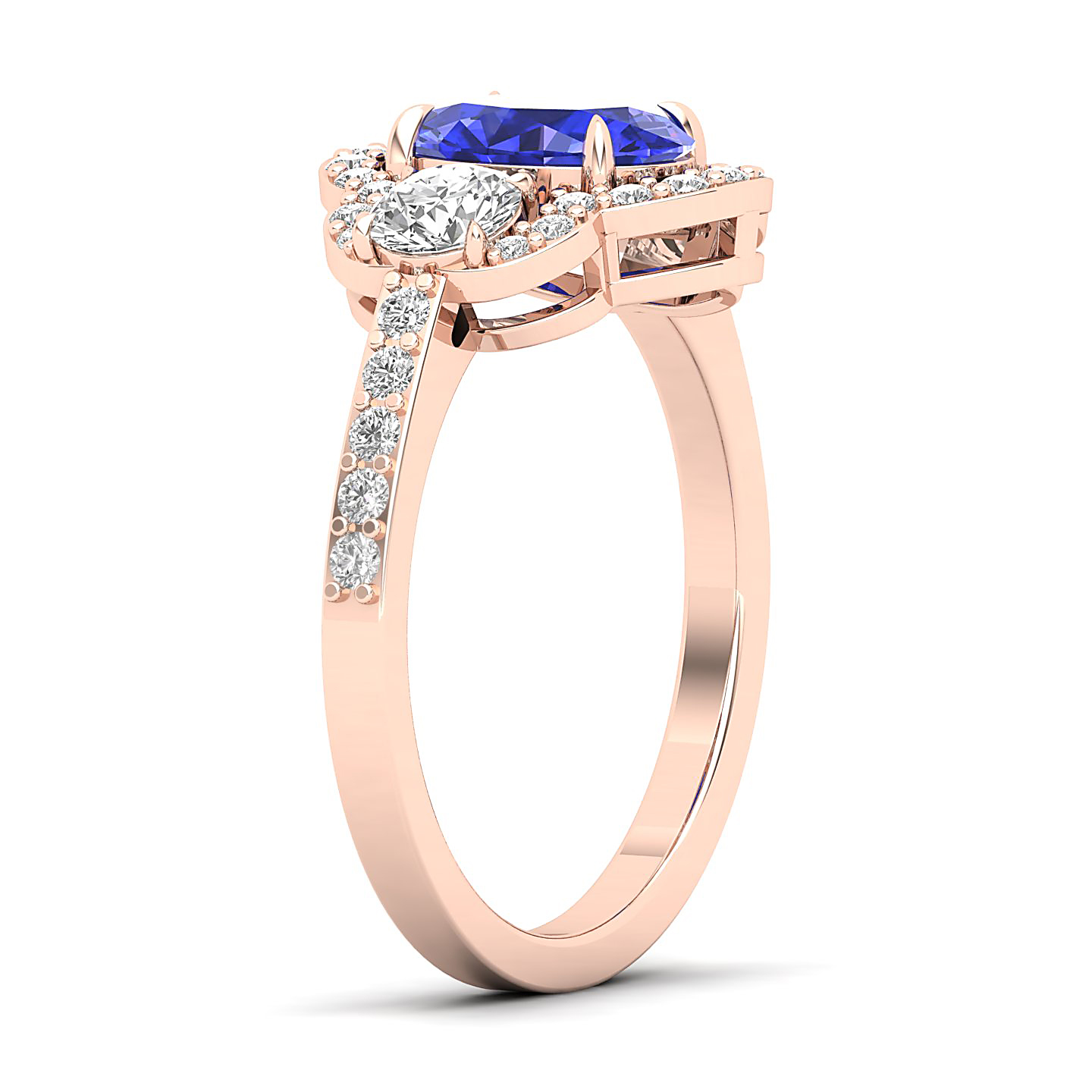 The Extravagant Cluster Tanzanite Ring