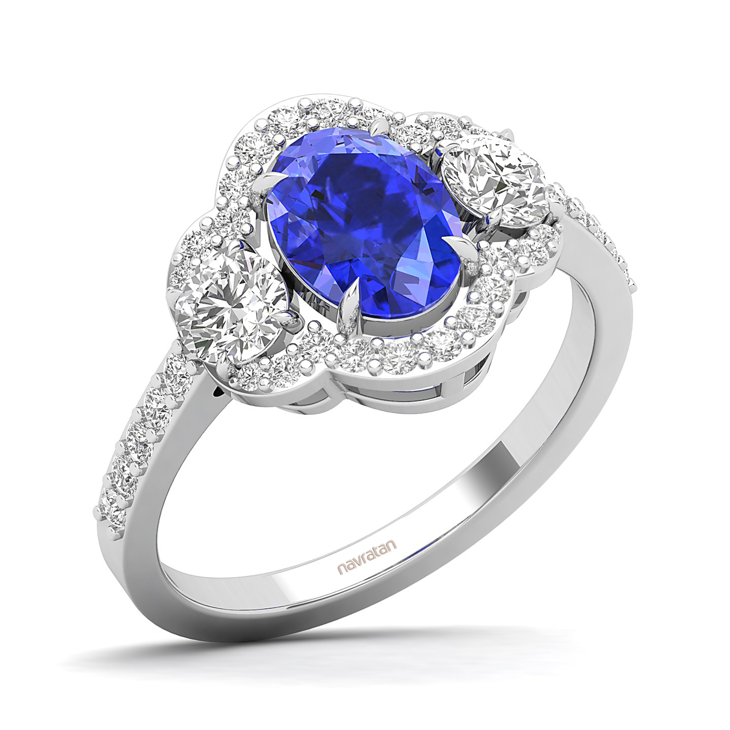 The Extravagant Cluster Tanzanite Ring