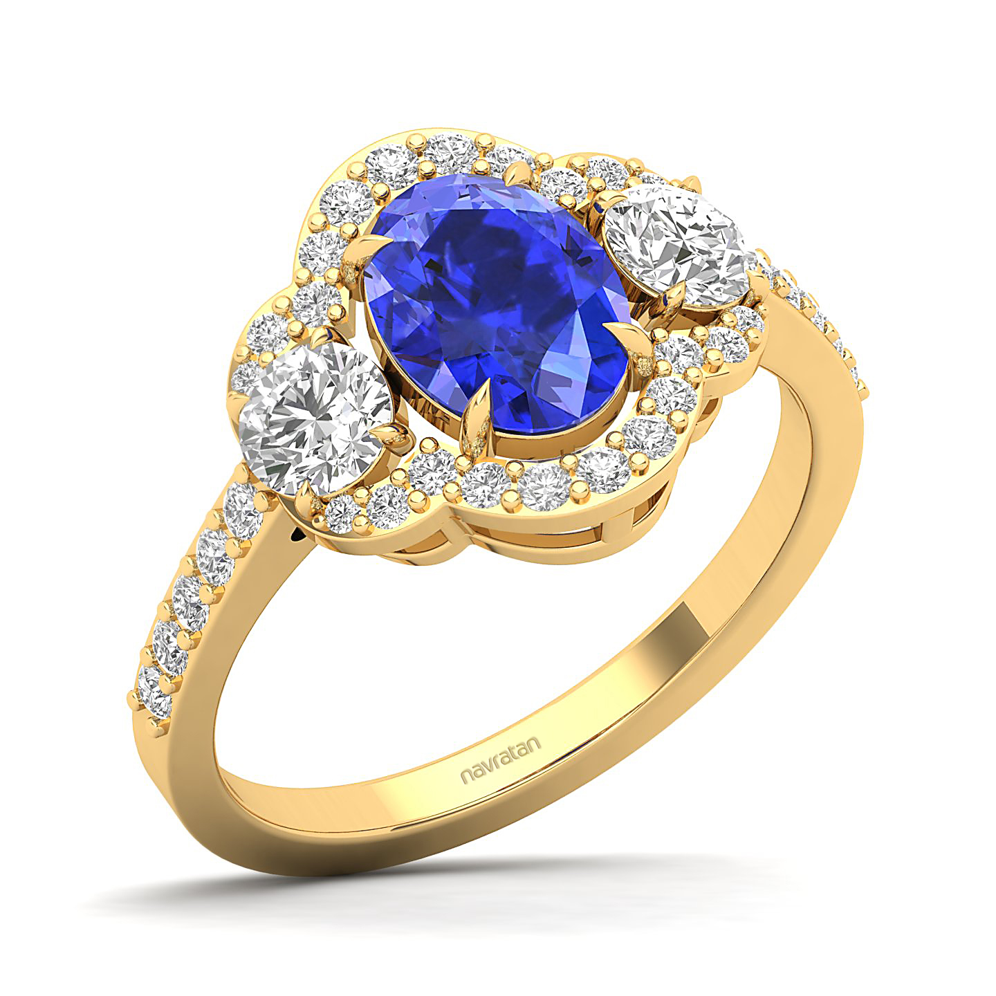 The Extravagant Cluster Tanzanite Ring