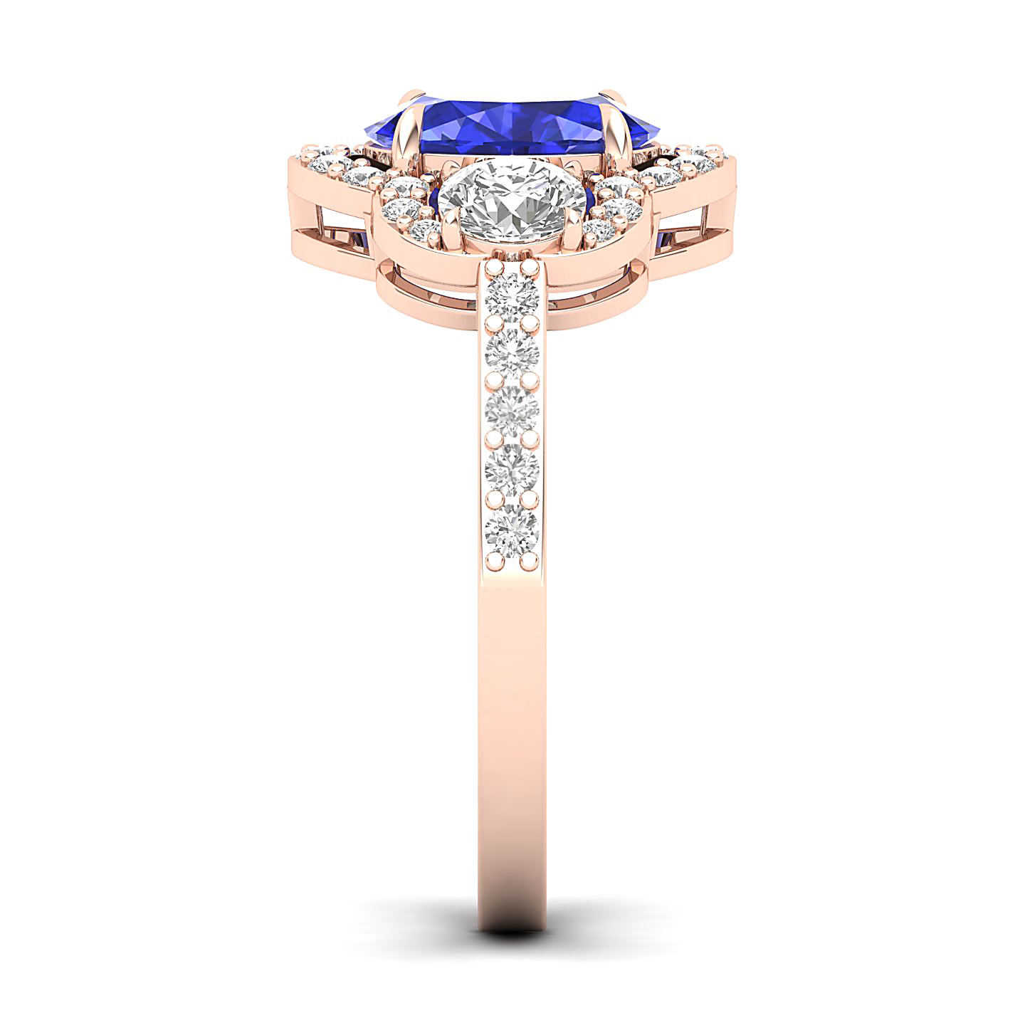 The Extravagant Cluster Tanzanite Ring