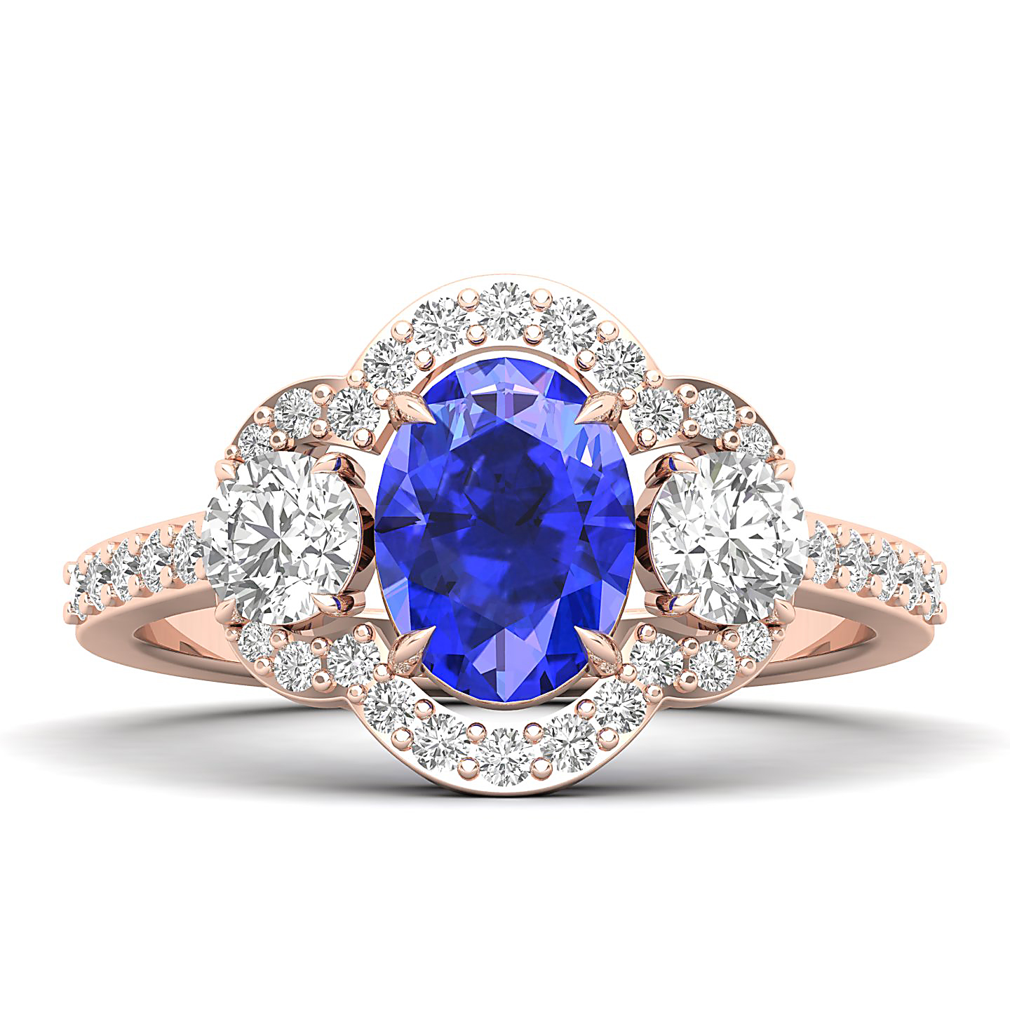 The Extravagant Cluster Tanzanite Ring