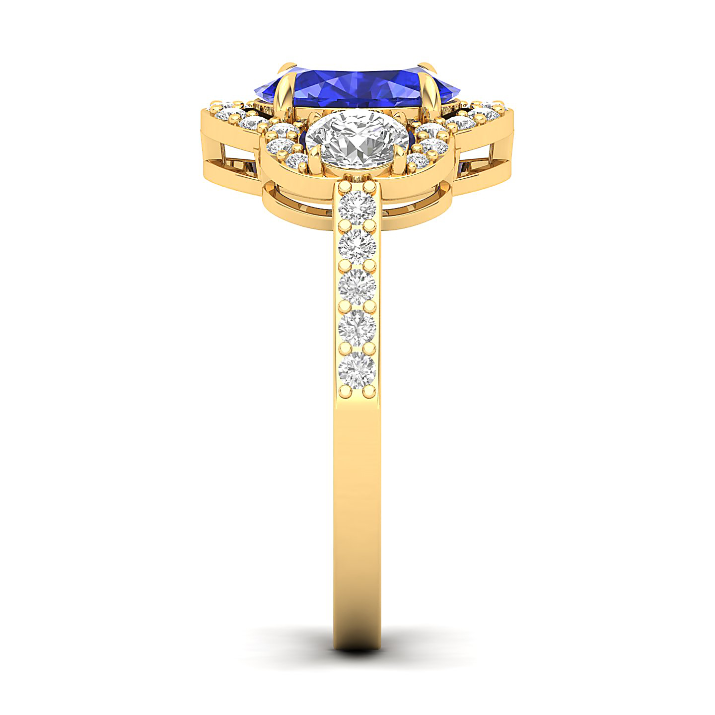 The Extravagant Cluster Tanzanite Ring