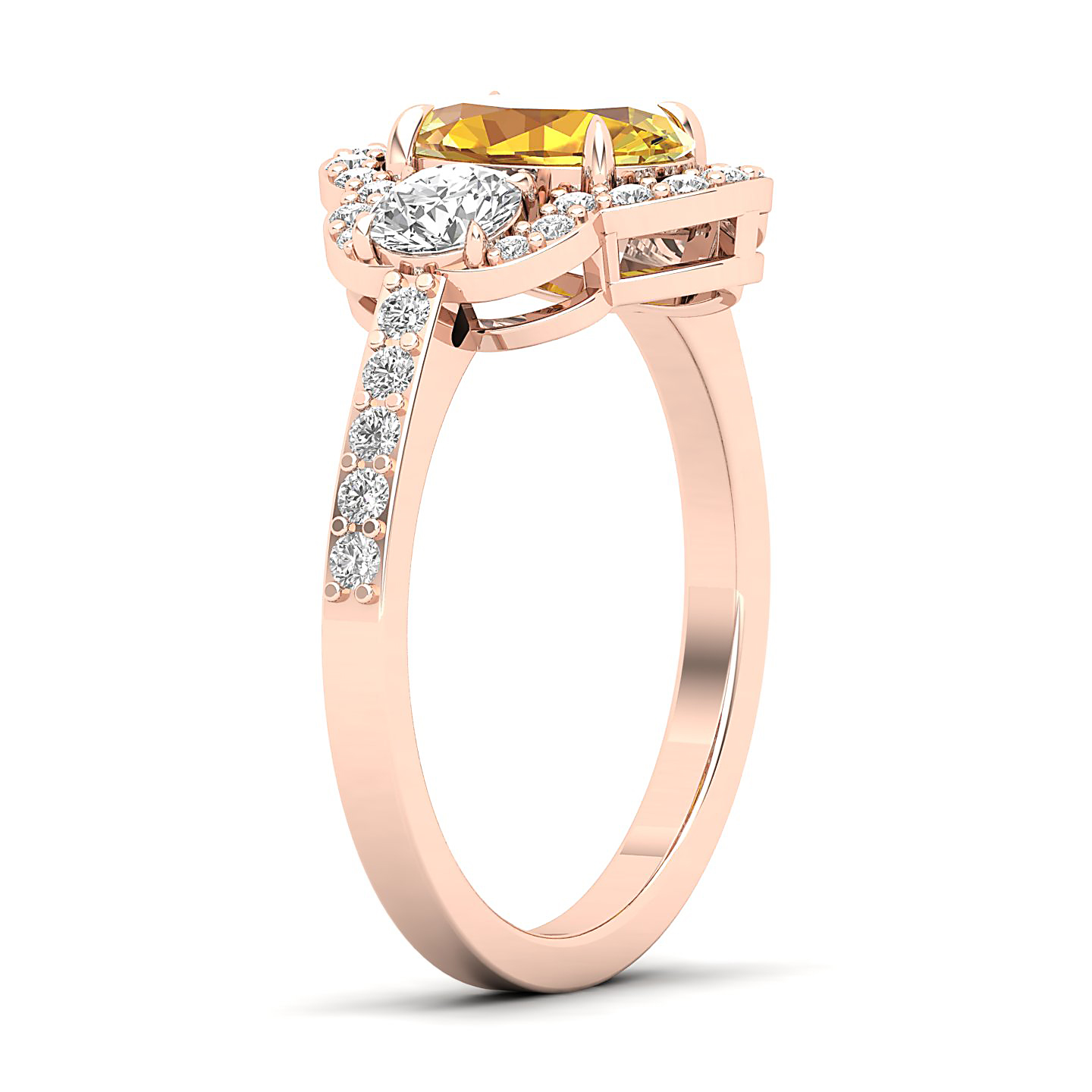 The Extravagnt Cluster Yellow Sapphire Ring