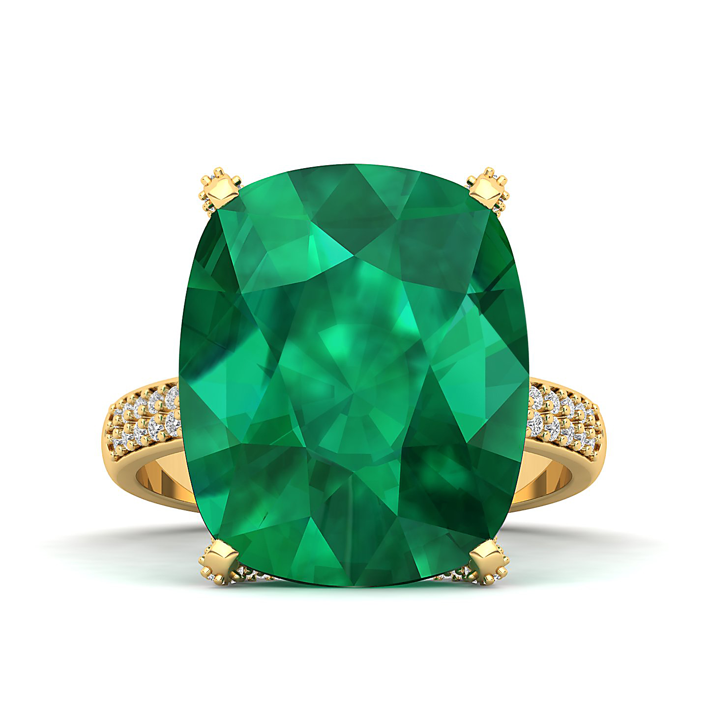 The Fiery Single Stone Emerald Ring