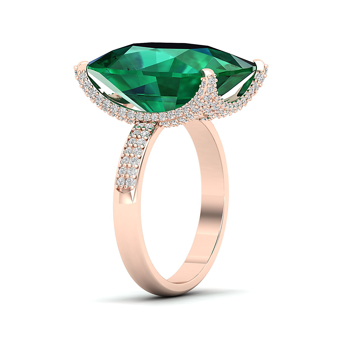 The Fiery Single Stone Emerald Ring